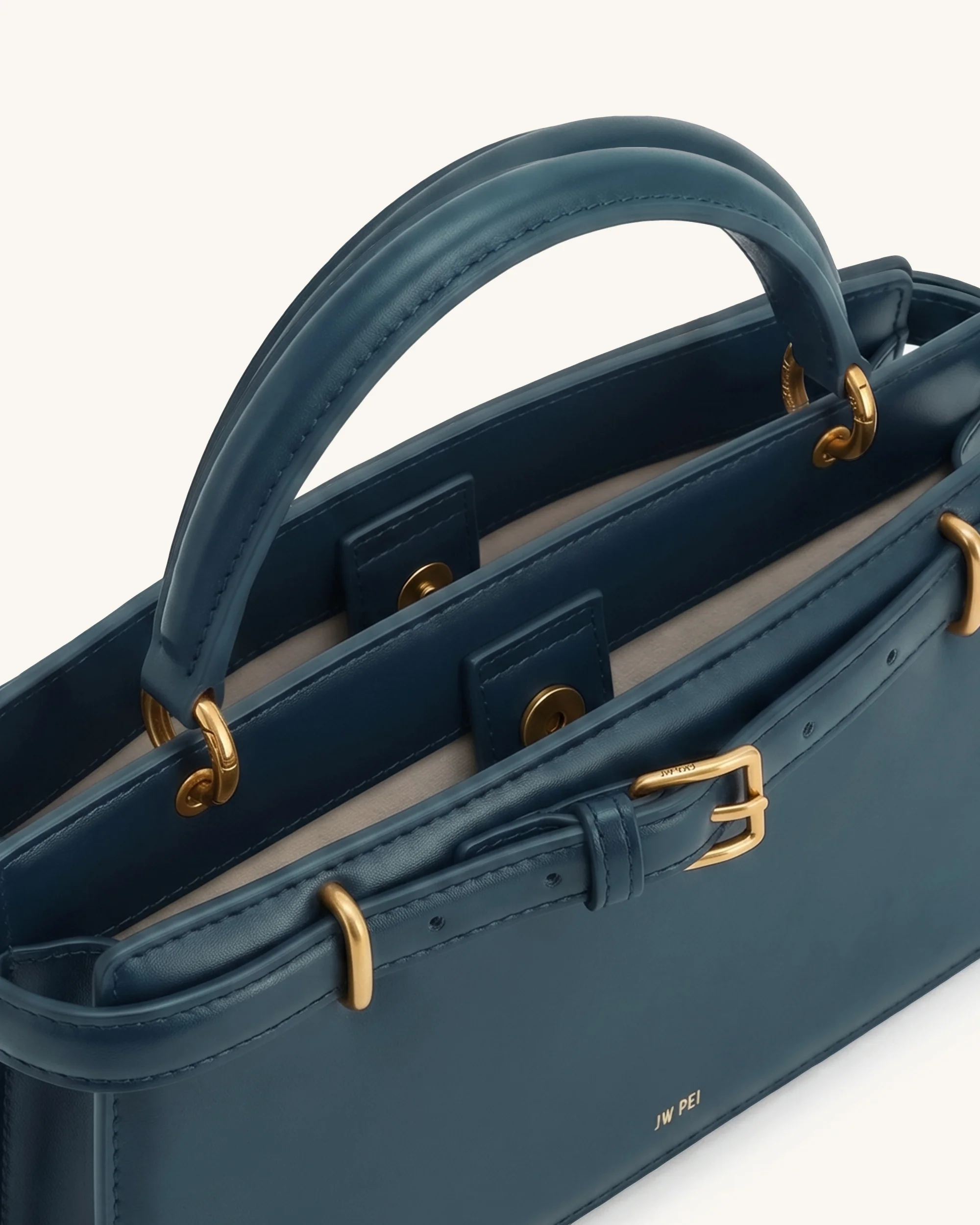Elena Klassische Henkeltasche - Navyblau - Image 4