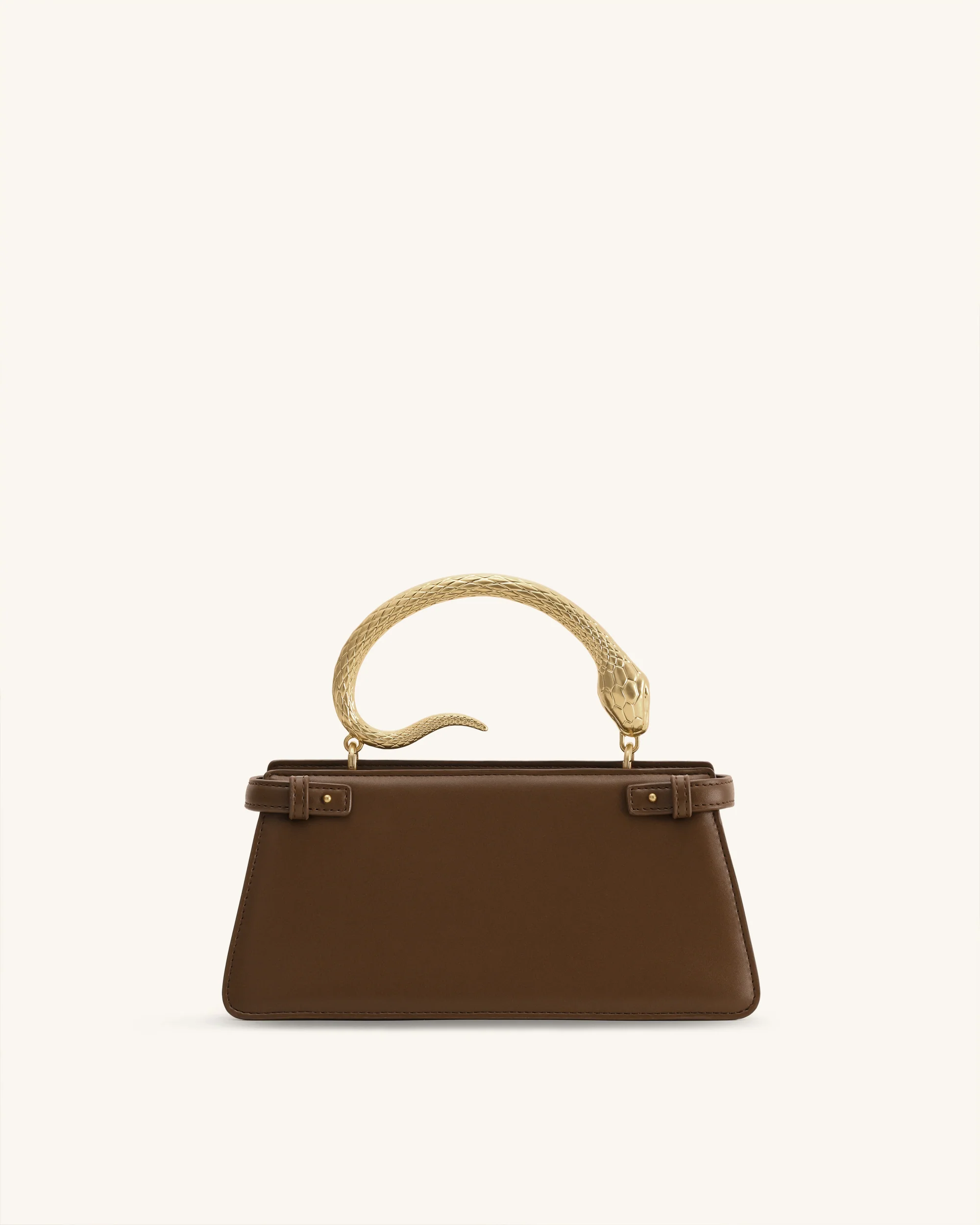 Elena Schlangenhenkel Henkeltasche - Dunkelbraun - Image 3