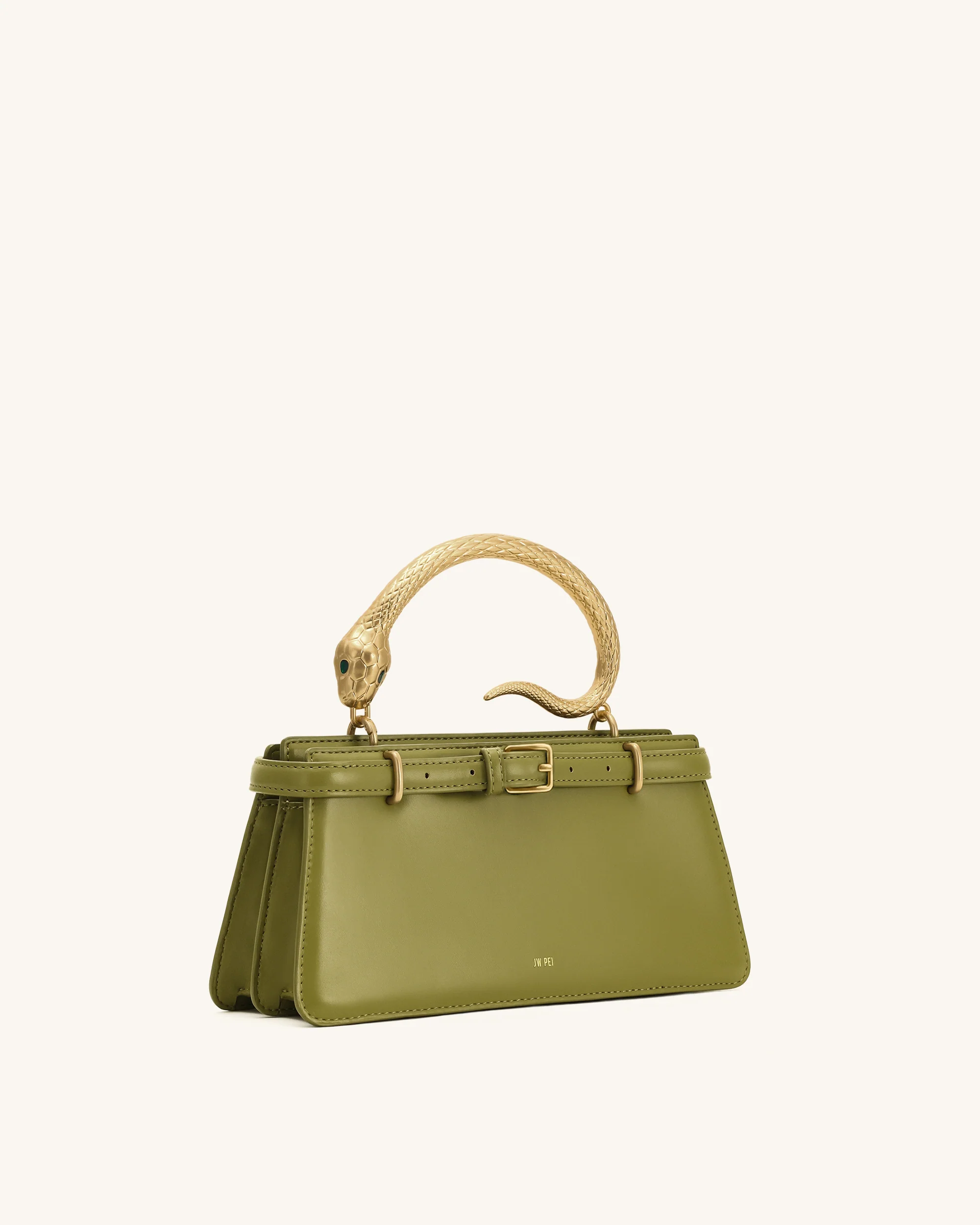 Elena Schlangenhenkel Henkeltasche - Matchagrün - Image 2
