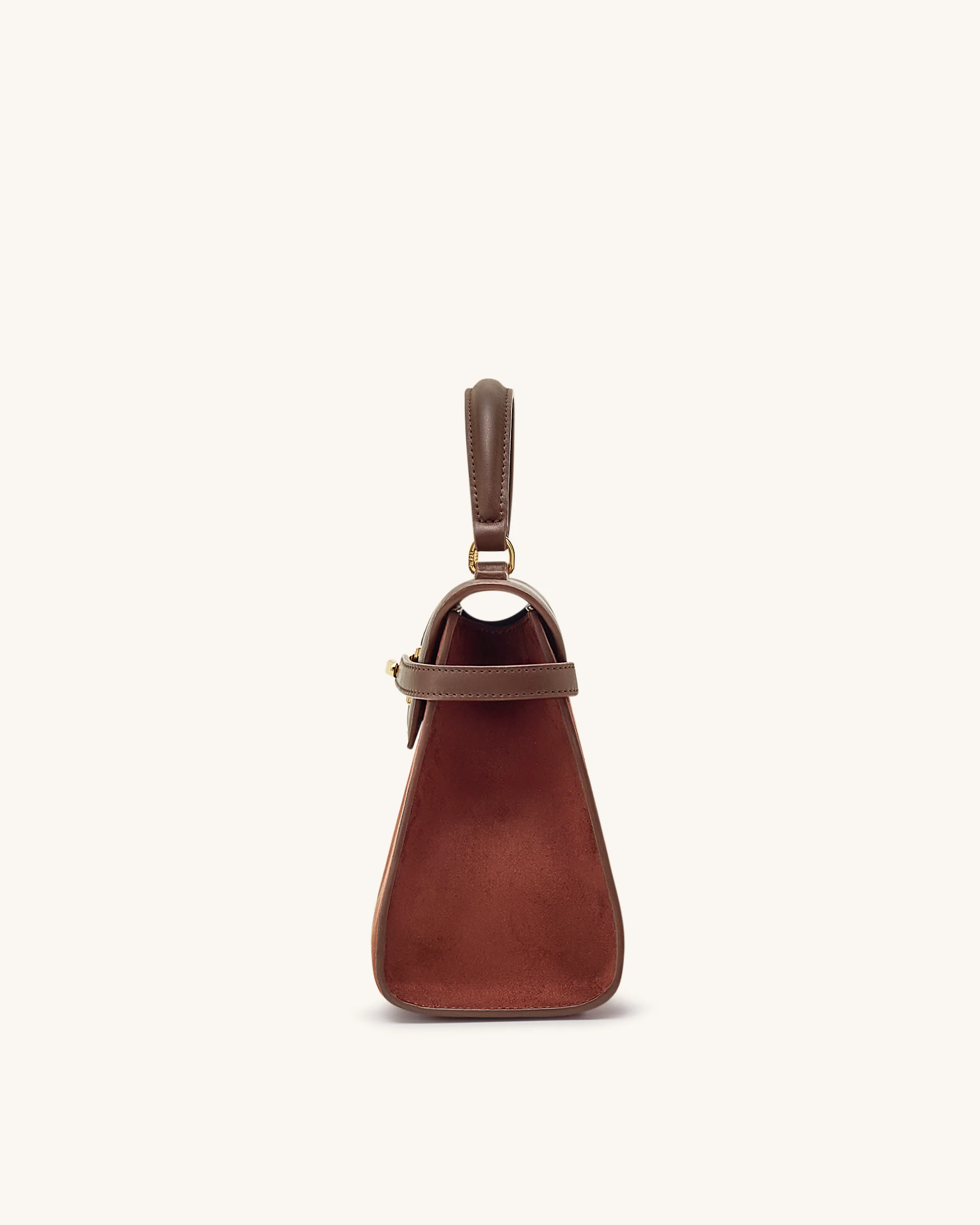 Elise Große Handtasche aus Kunstwildleder - Mokkabraun - Image 4