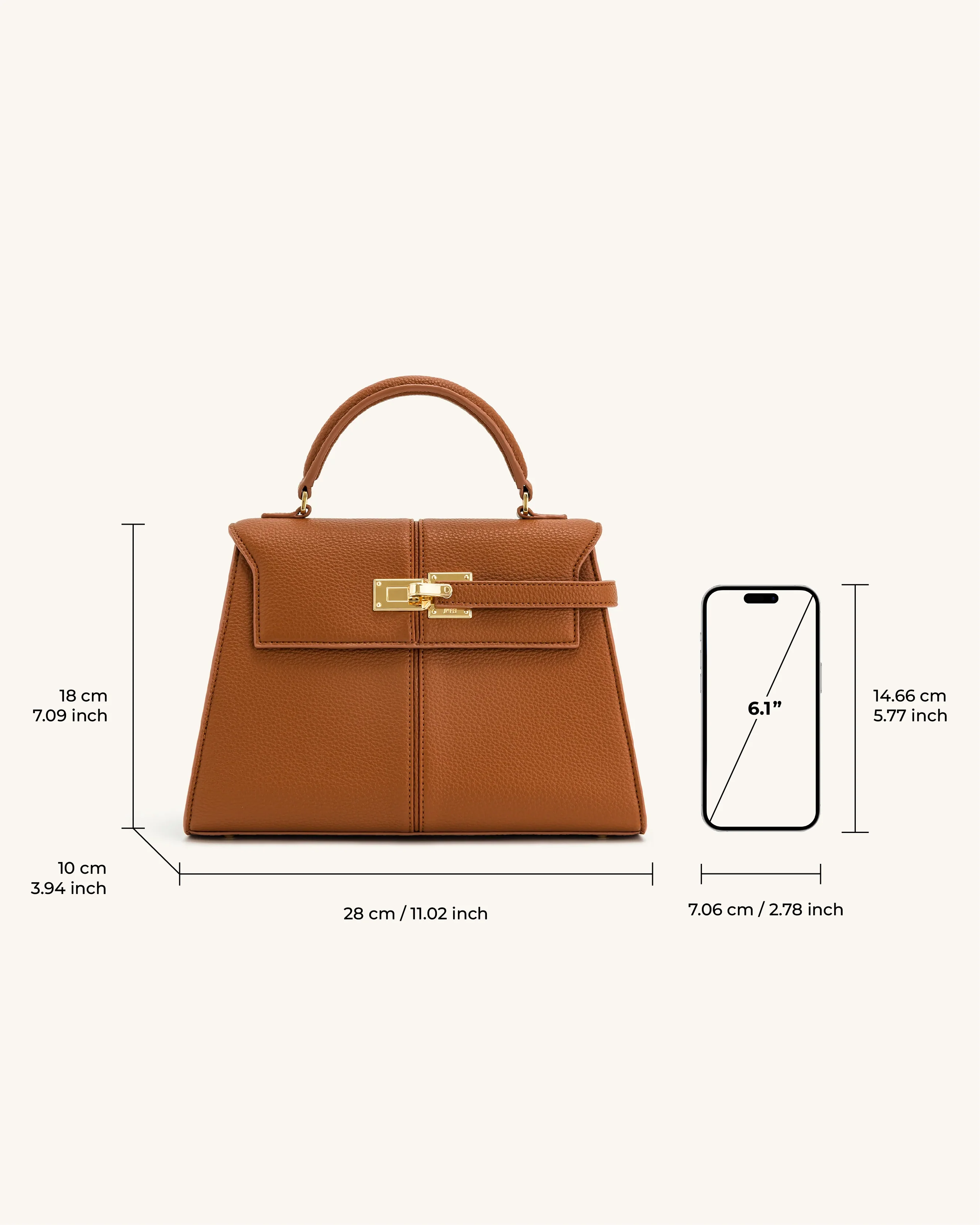 Elise Große Henkeltasche - Braun - Image 6