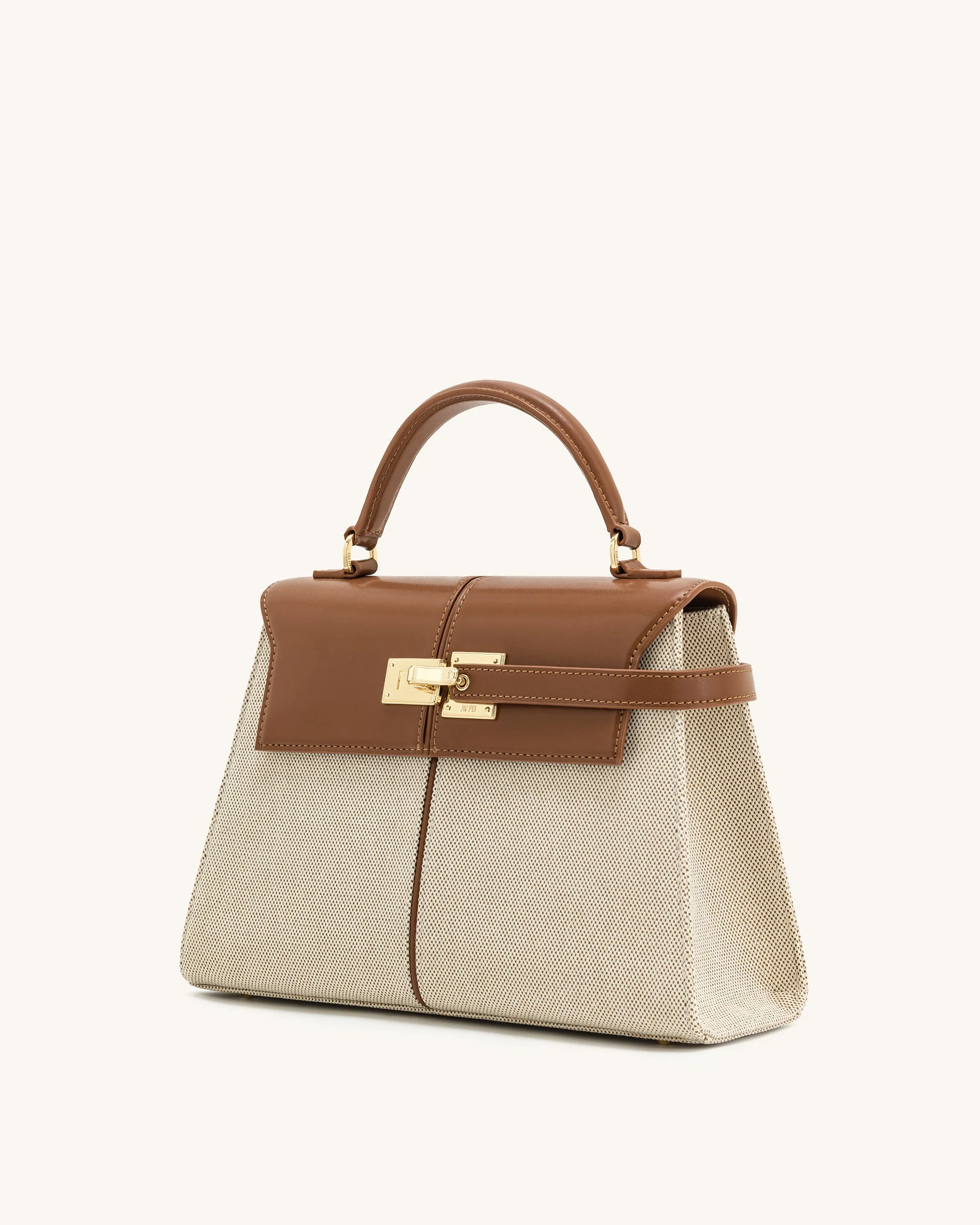 Elise Große Henkeltasche - Braunes Segeltuch - Image 2