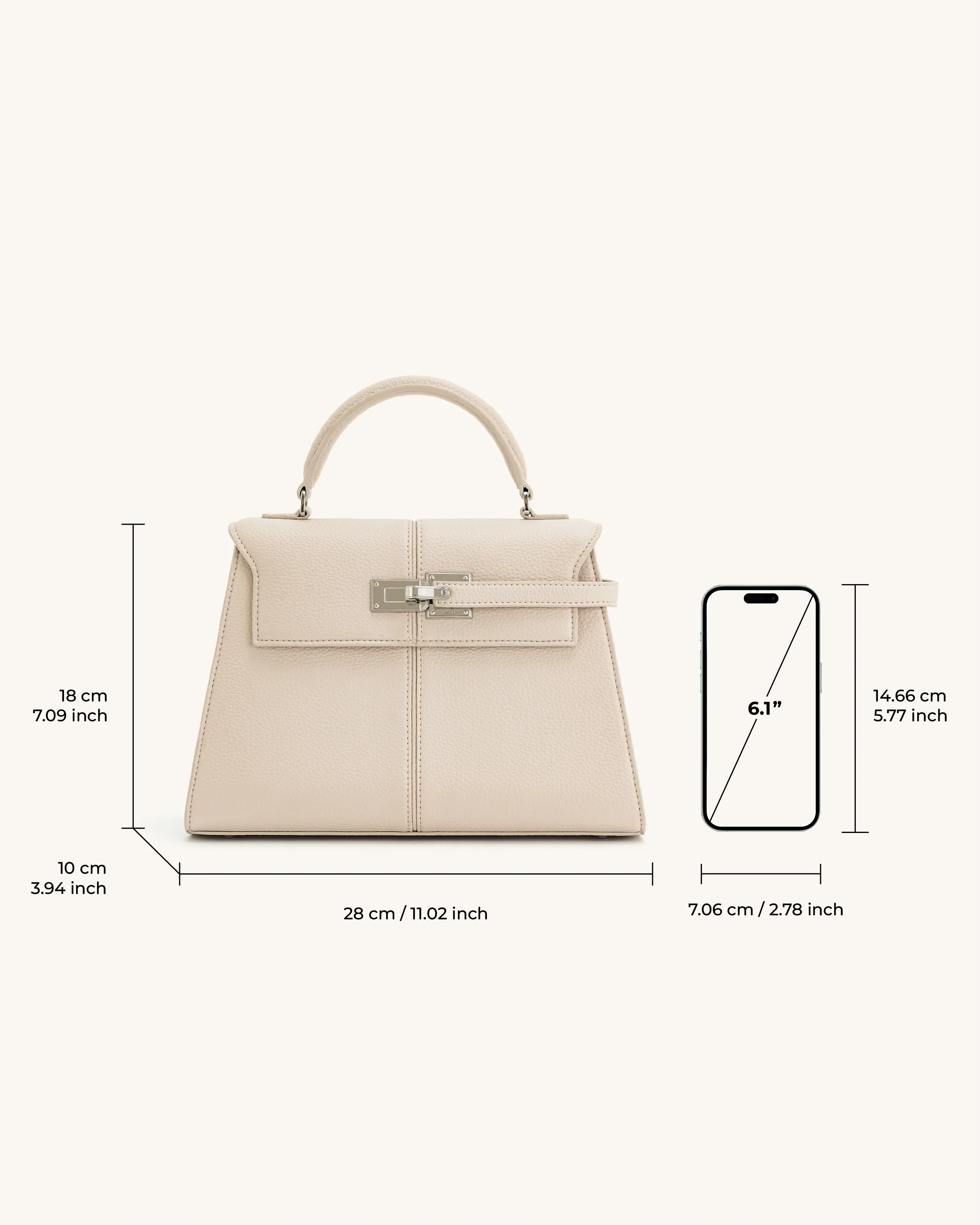 Elise Große Henkeltasche - Weiß - Image 5