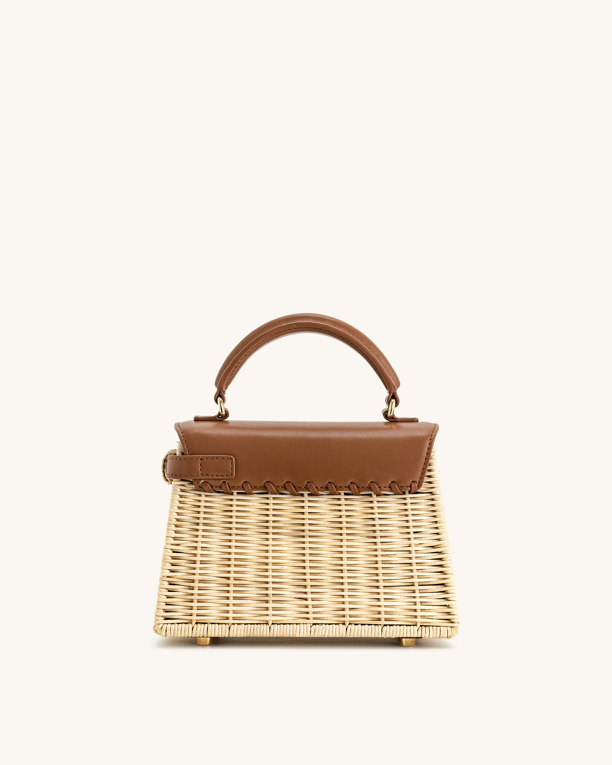 Elise Handtasche aus natürlichem Rattan-Gewebe – Braunes Rattan - Image 3
