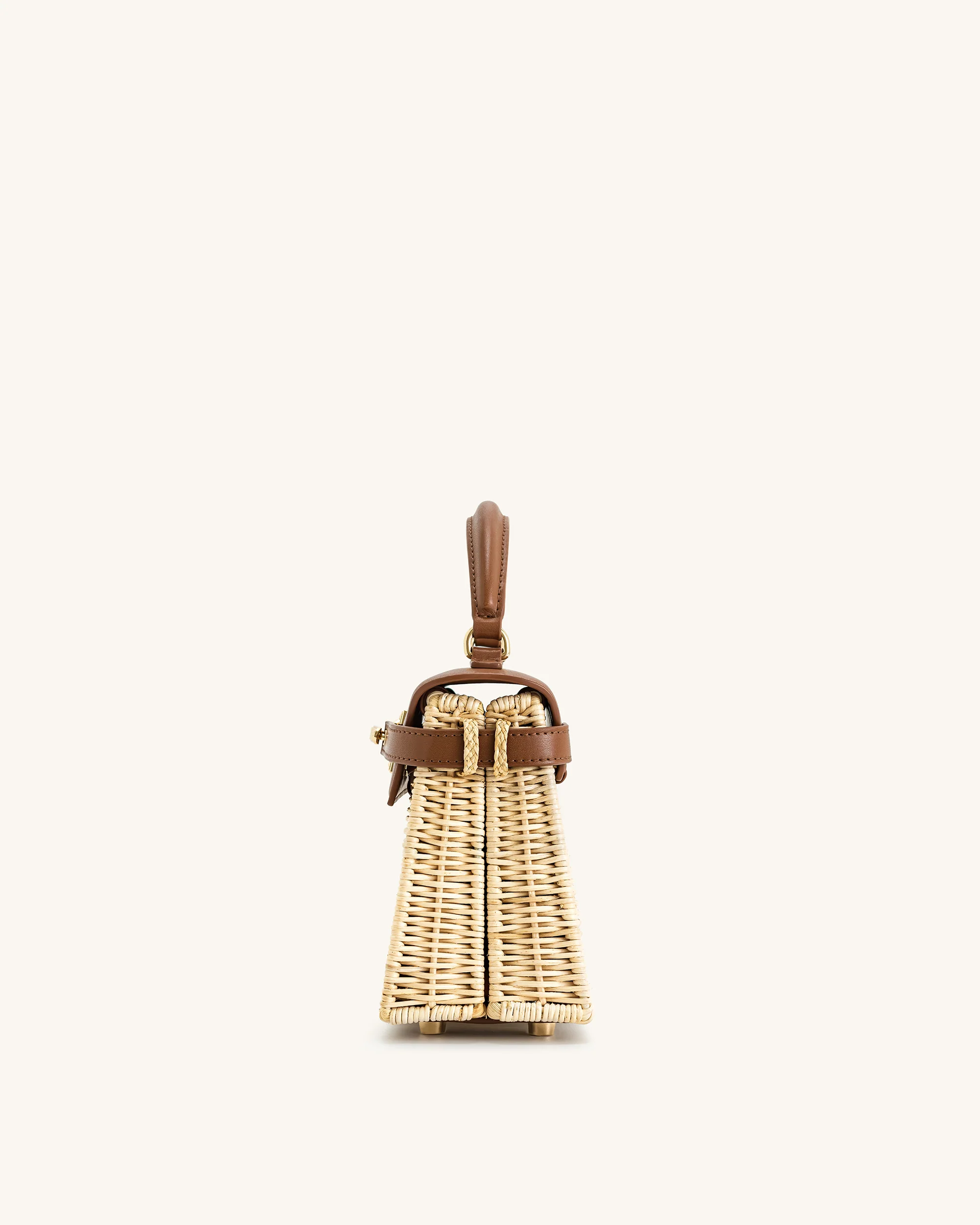 Elise Handtasche aus natürlichem Rattan-Gewebe – Braunes Rattan - Image 4