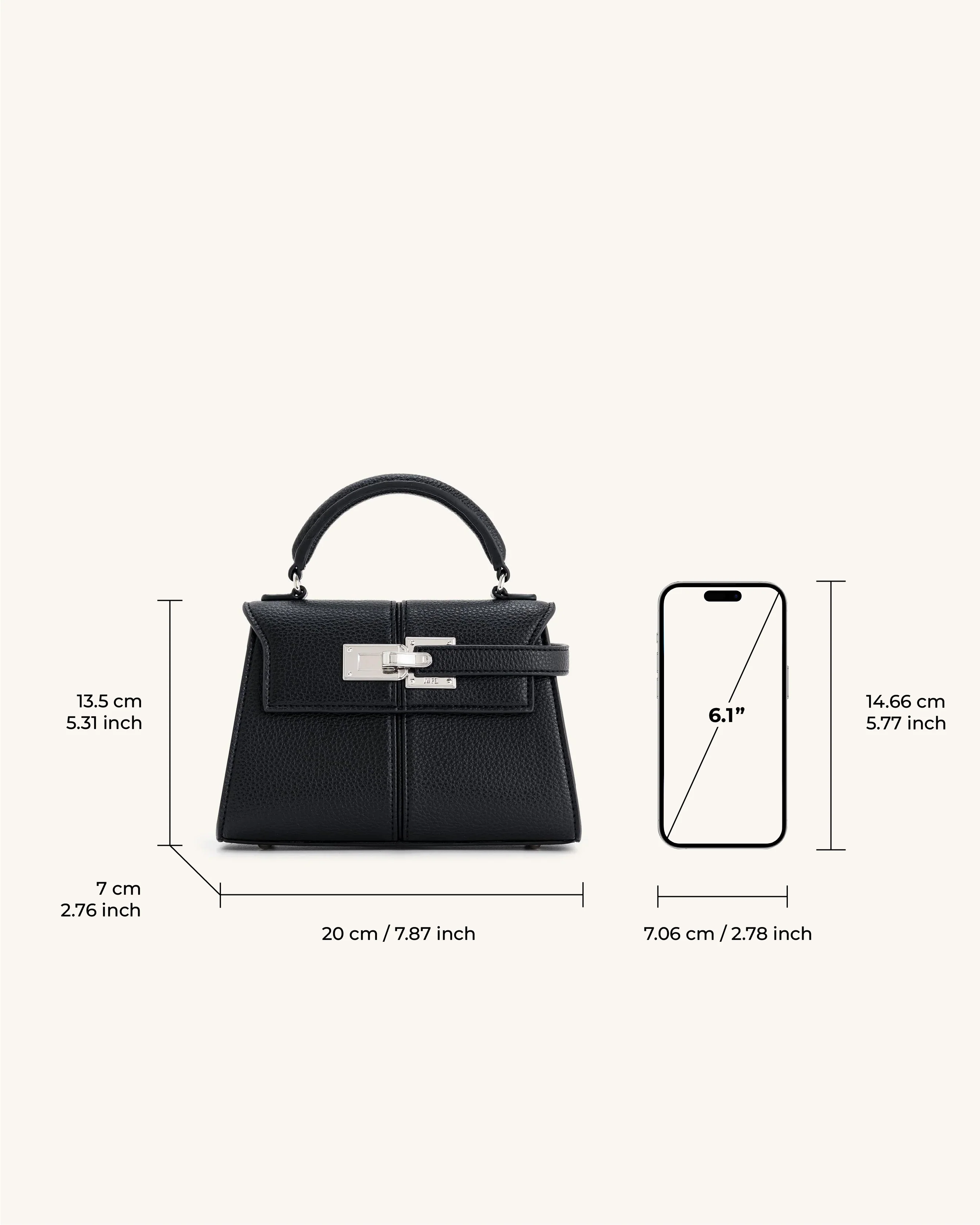 Elise Henkeltasche - Schwarz - Image 6