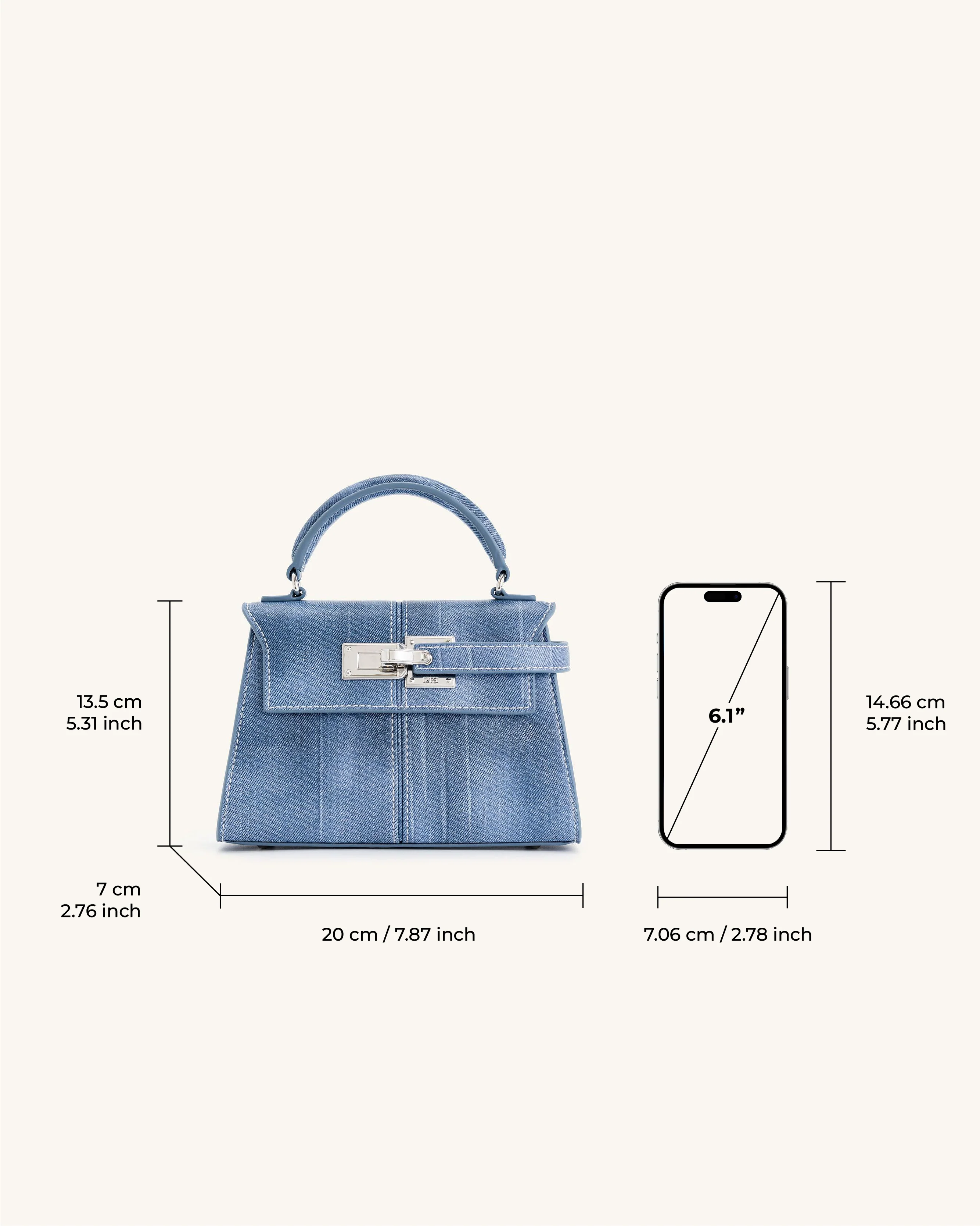 Elise Henkeltasche - Blau - Image 5