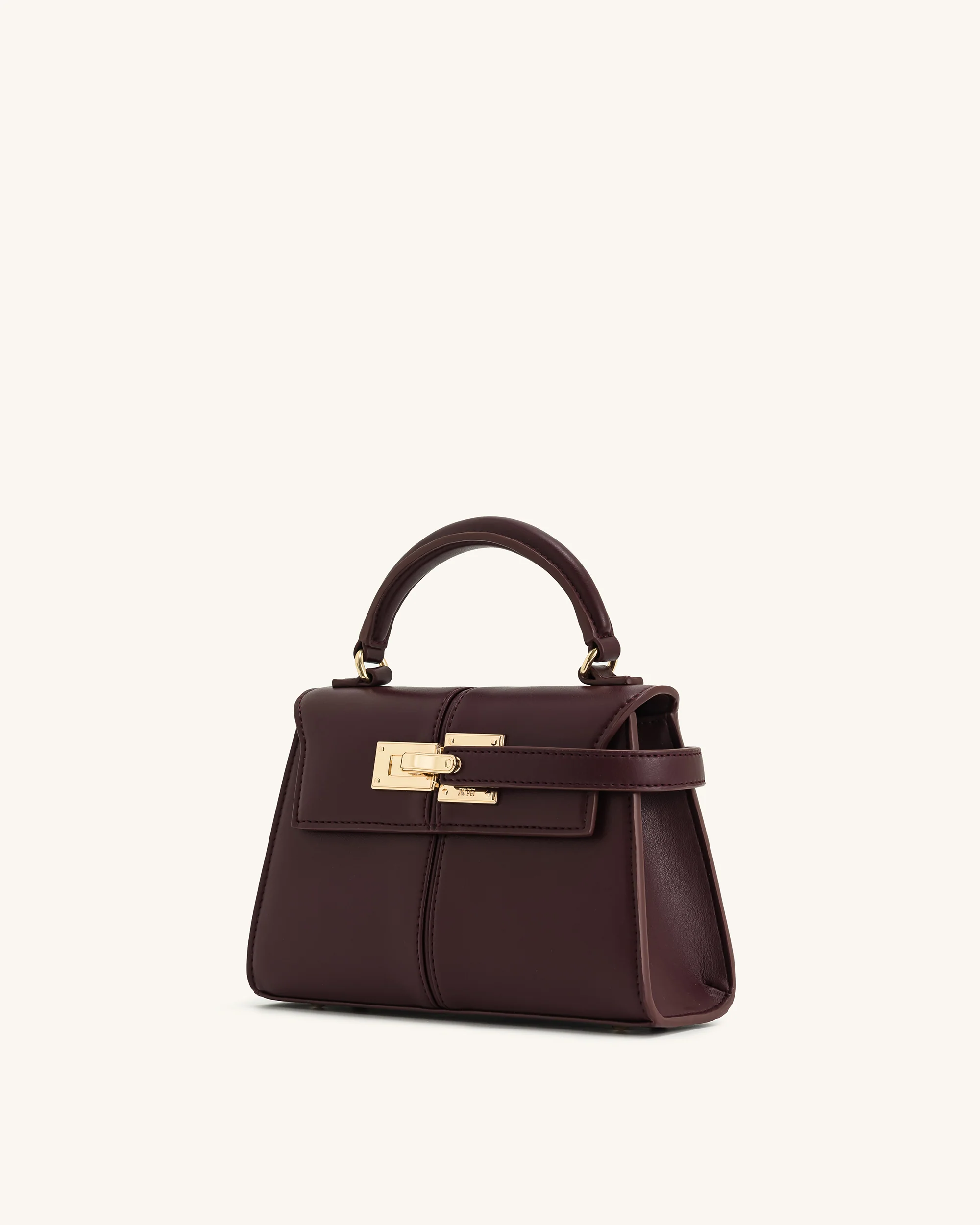 Elise Top Handle Bag - Deep Burgundy - Image 3