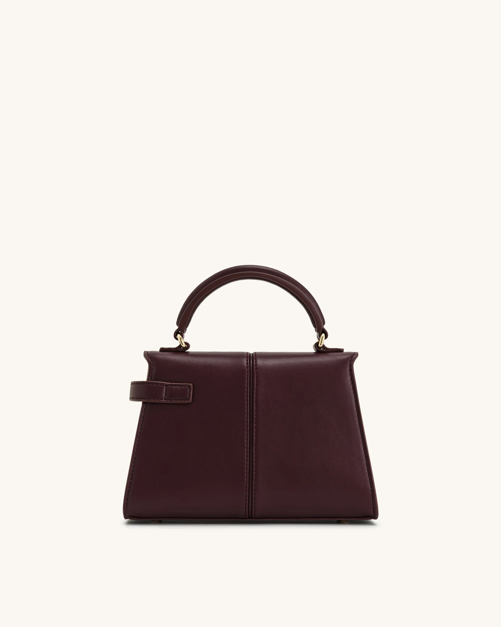 Elise Top Handle Bag - Deep Burgundy - Image 4
