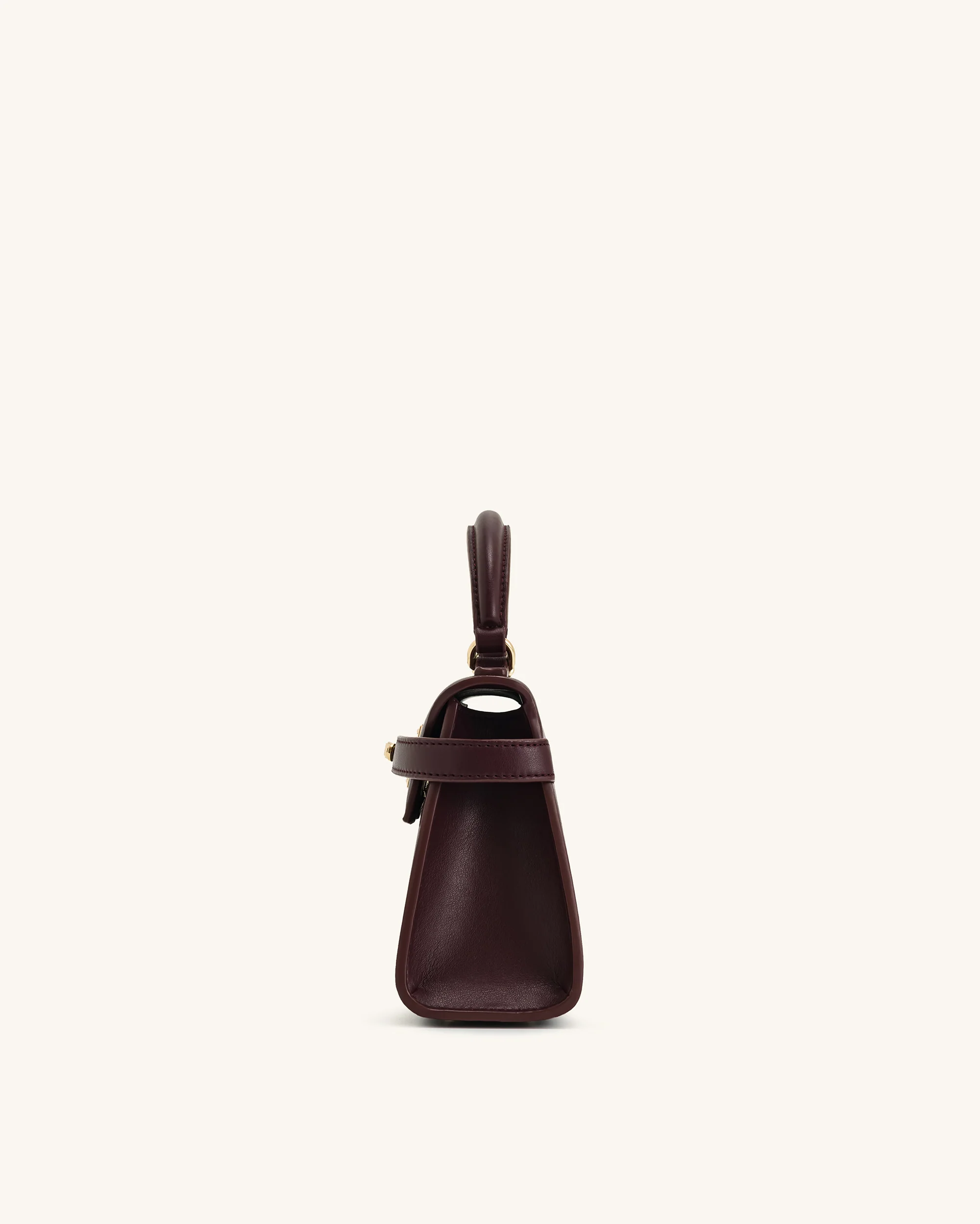 Elise Top Handle Bag - Deep Burgundy - Image 5