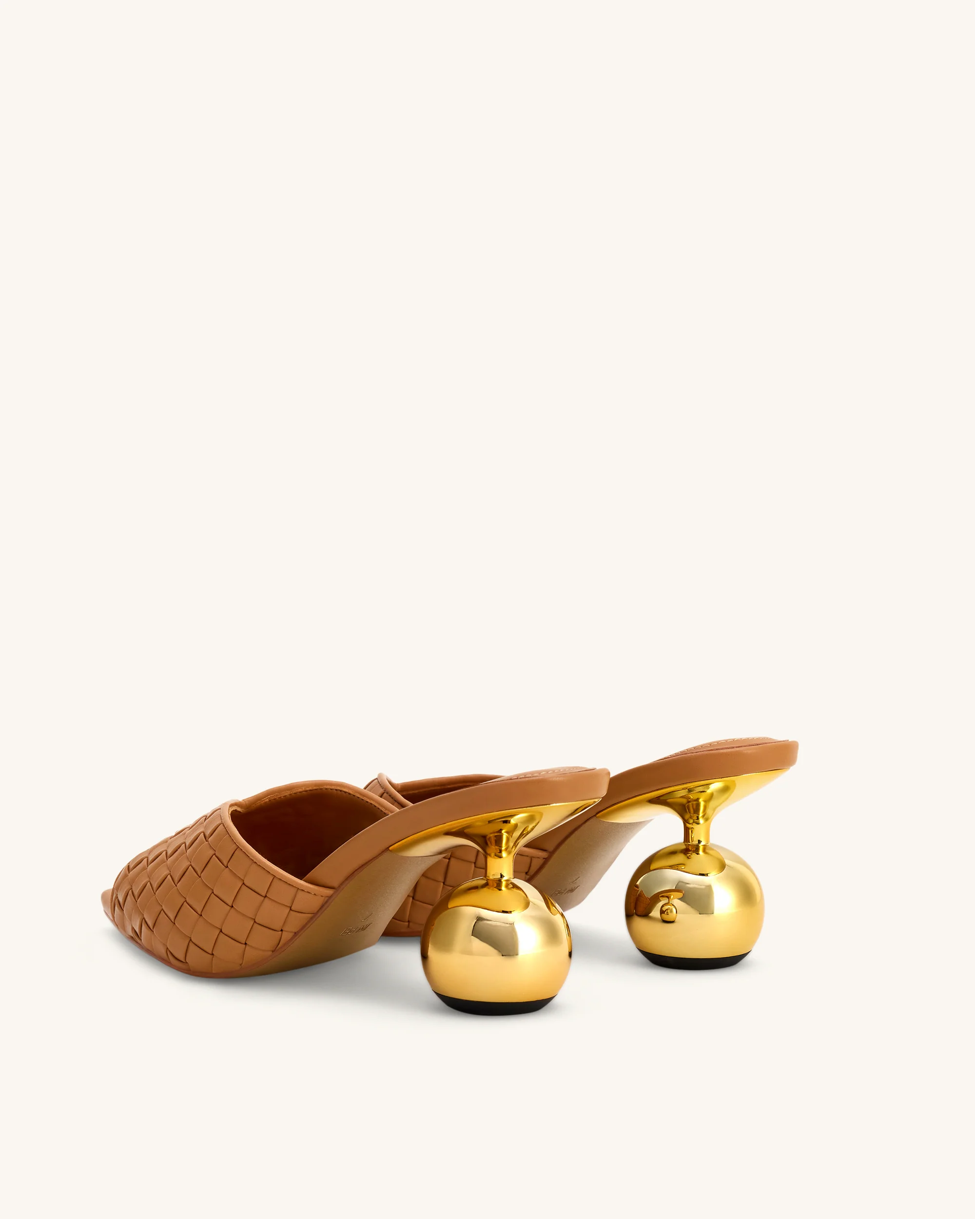 Ellie Geflochtene Kugelabsatz-Mules - Khaki - Image 4