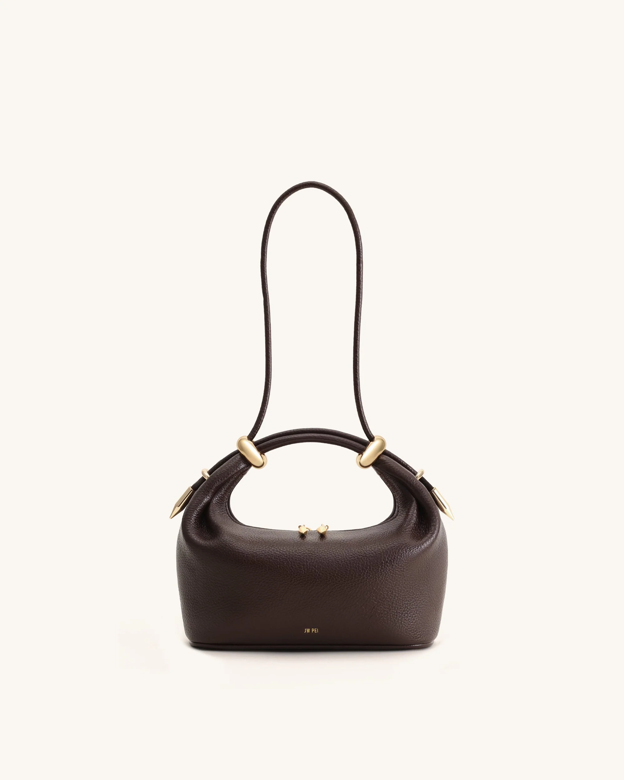 Ellie Henkeltasche mit Metallringverzierungen - Dunkelbraun - Image 3