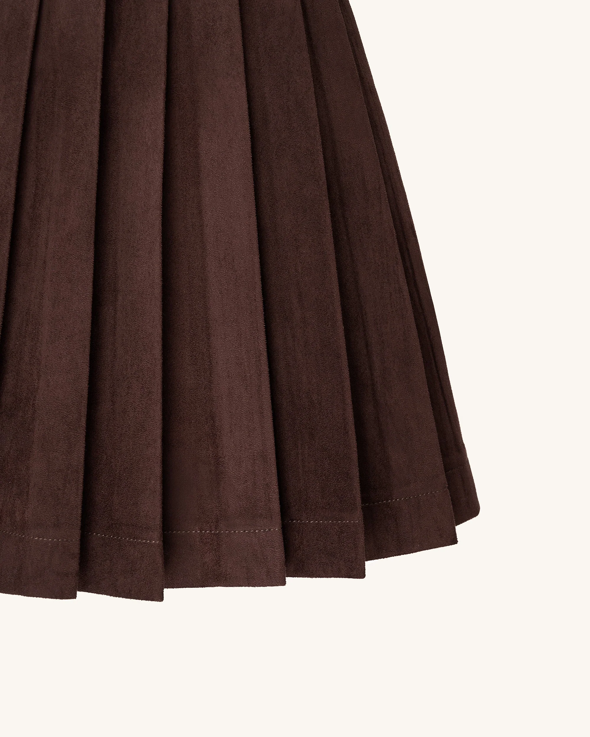 Ellie Plissiertes Samtkleid - Schokoladenbraun - Image 6