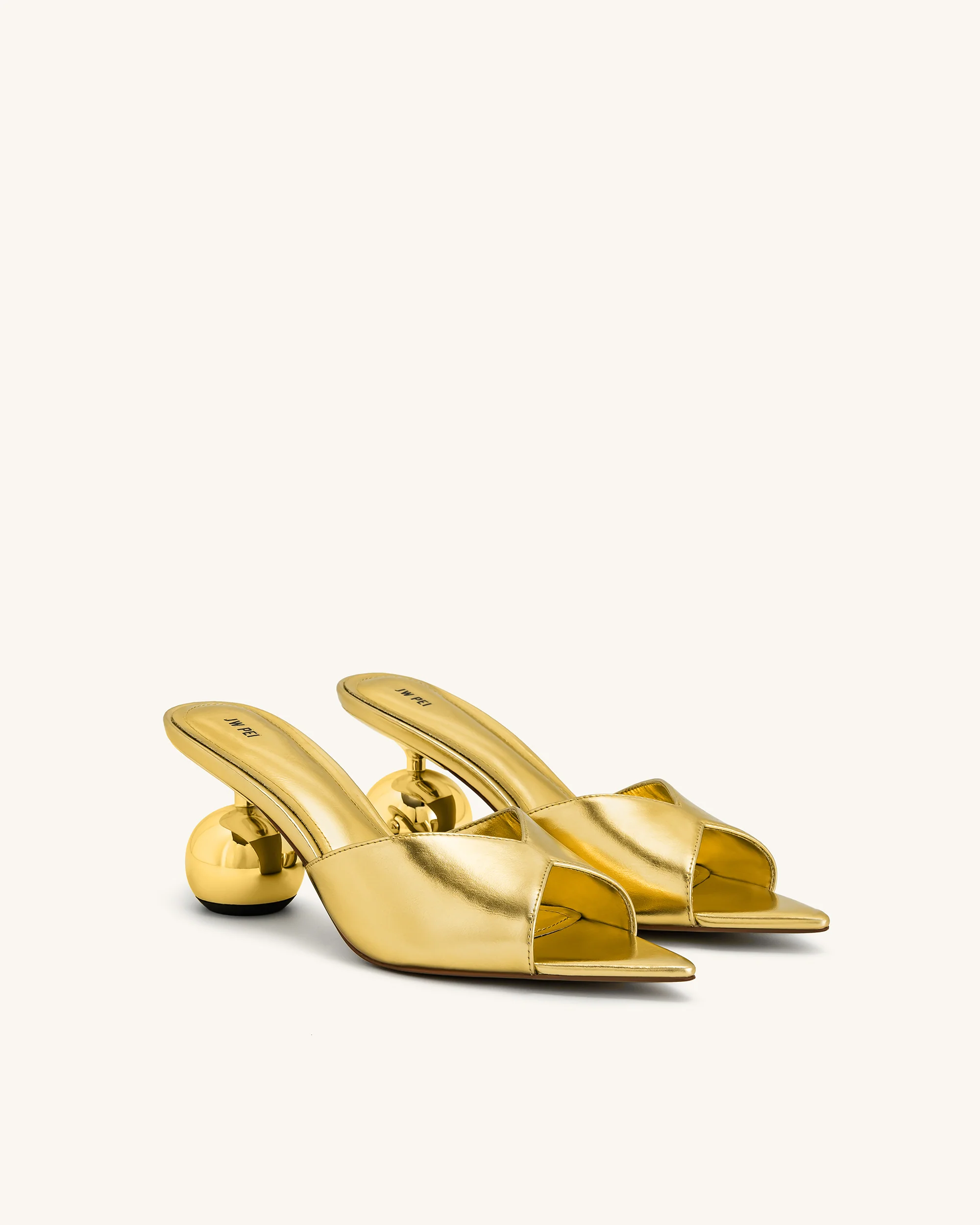 Ellie Mules mit Kugelabsatz - Gold - Image 4
