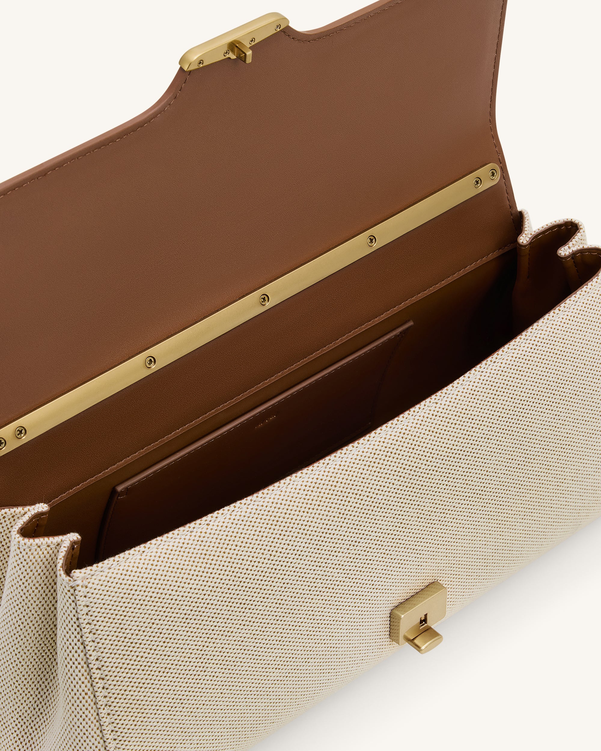 Eloise Schultertasche - Braune Canvas - Image 4
