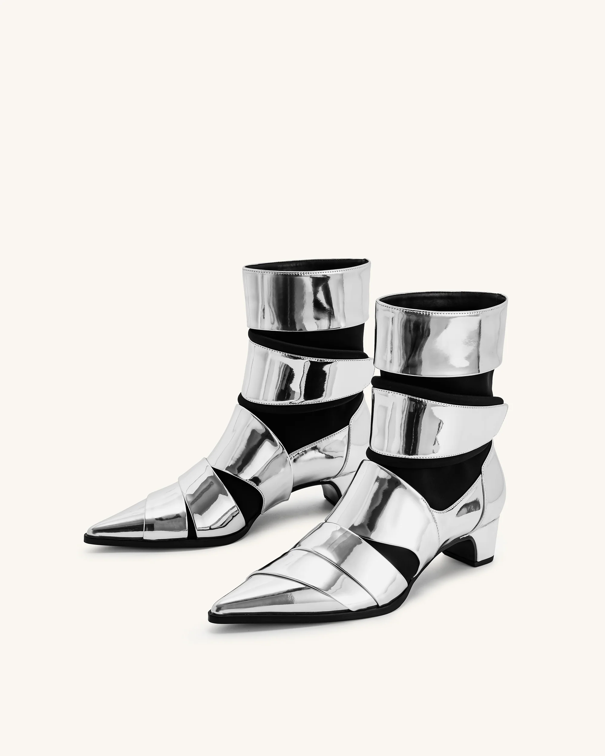 Emily Riemen-Stiefeletten - Silber - Image 2