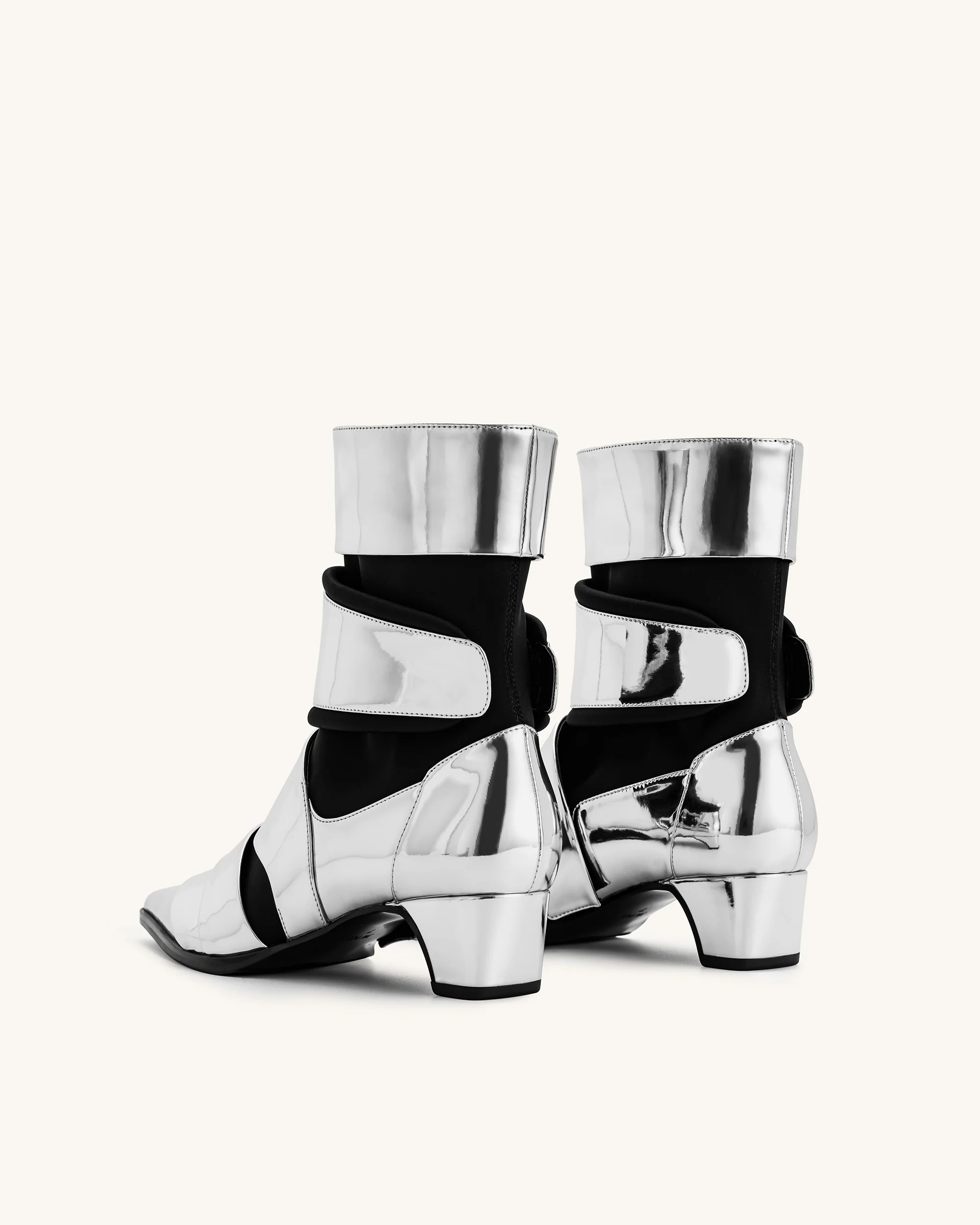 Emily Riemen-Stiefeletten - Silber - Image 4