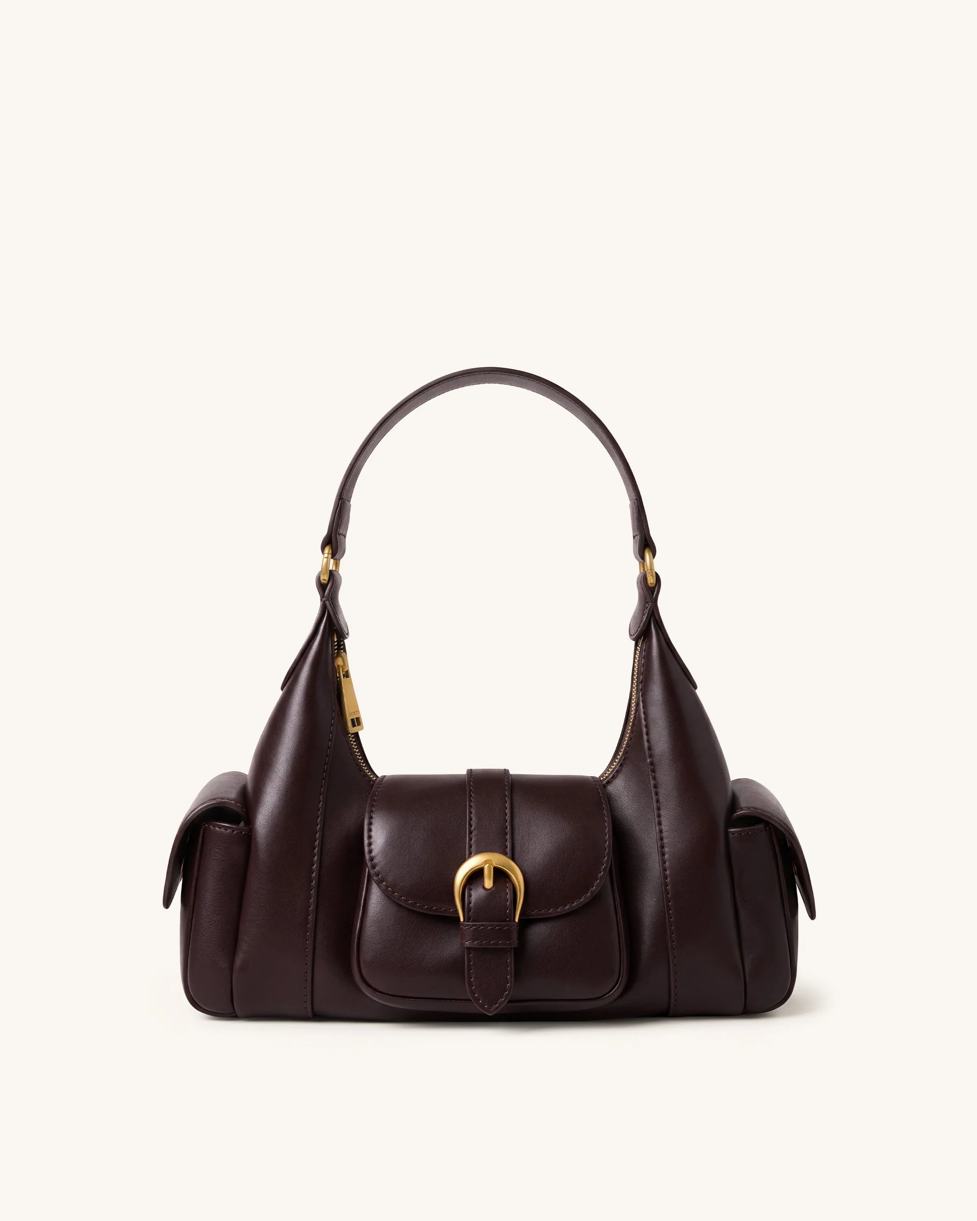 Estelle Pocket-Schultertasche - Dunkelbraun