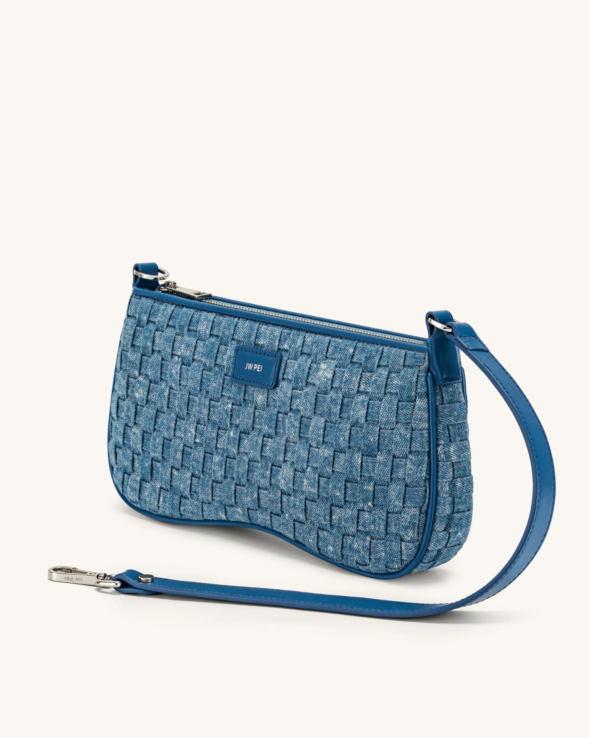Eva Schultertasche - Blaues Denim-Gewebe - Image 3
