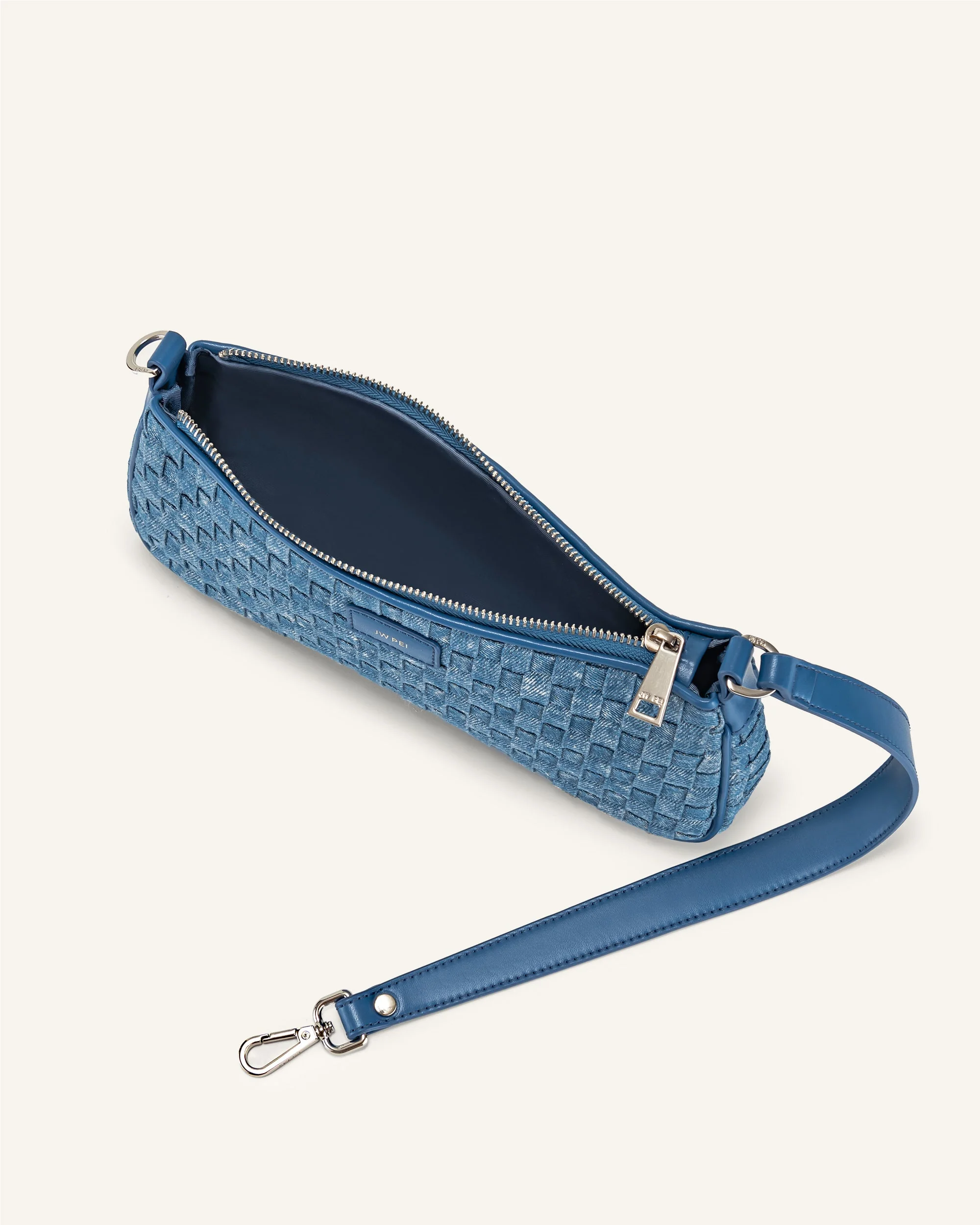 Eva Schultertasche - Blaues Denim-Gewebe - Image 4
