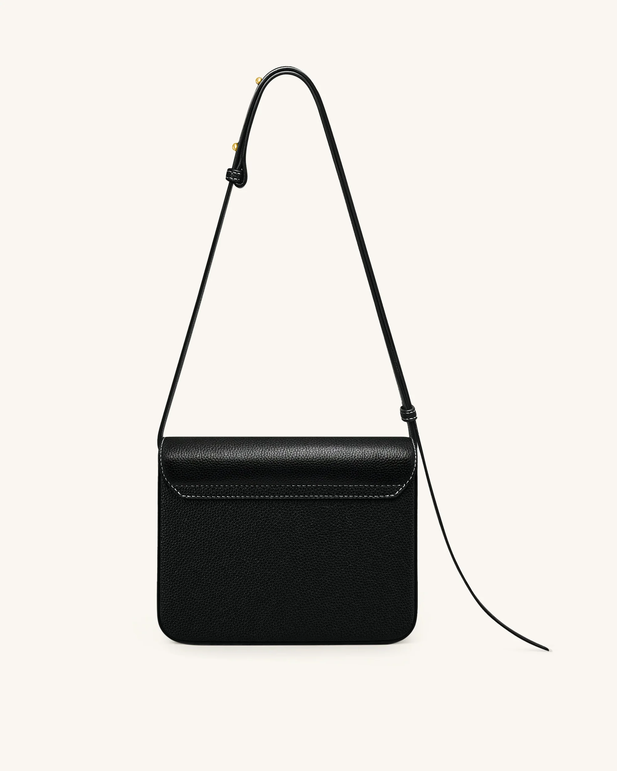 Evania Lock Gekörnte Schultertasche - Schwarz - Image 3
