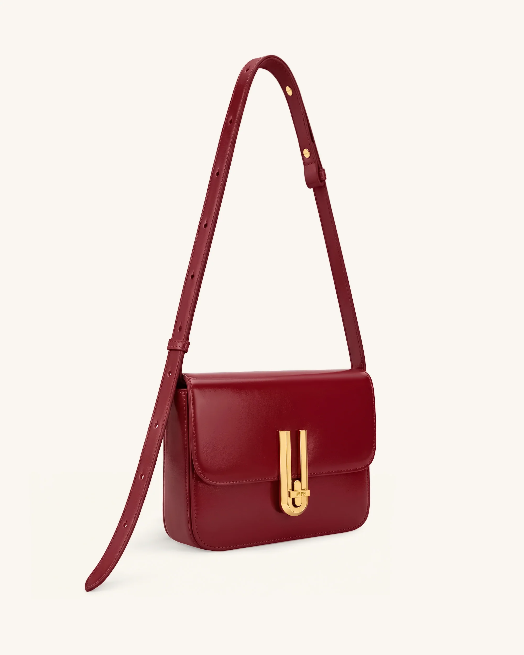 Evania Schultertasche mit Schloss-Detail - Rot - Image 2