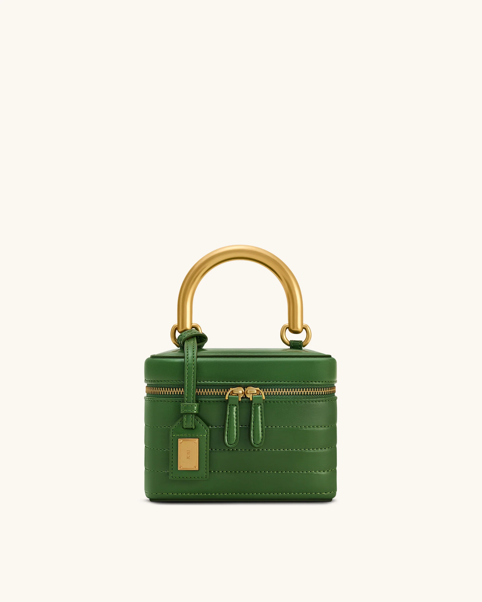 Evelyn Gesteppte Box-Henkeltasche - Grün
