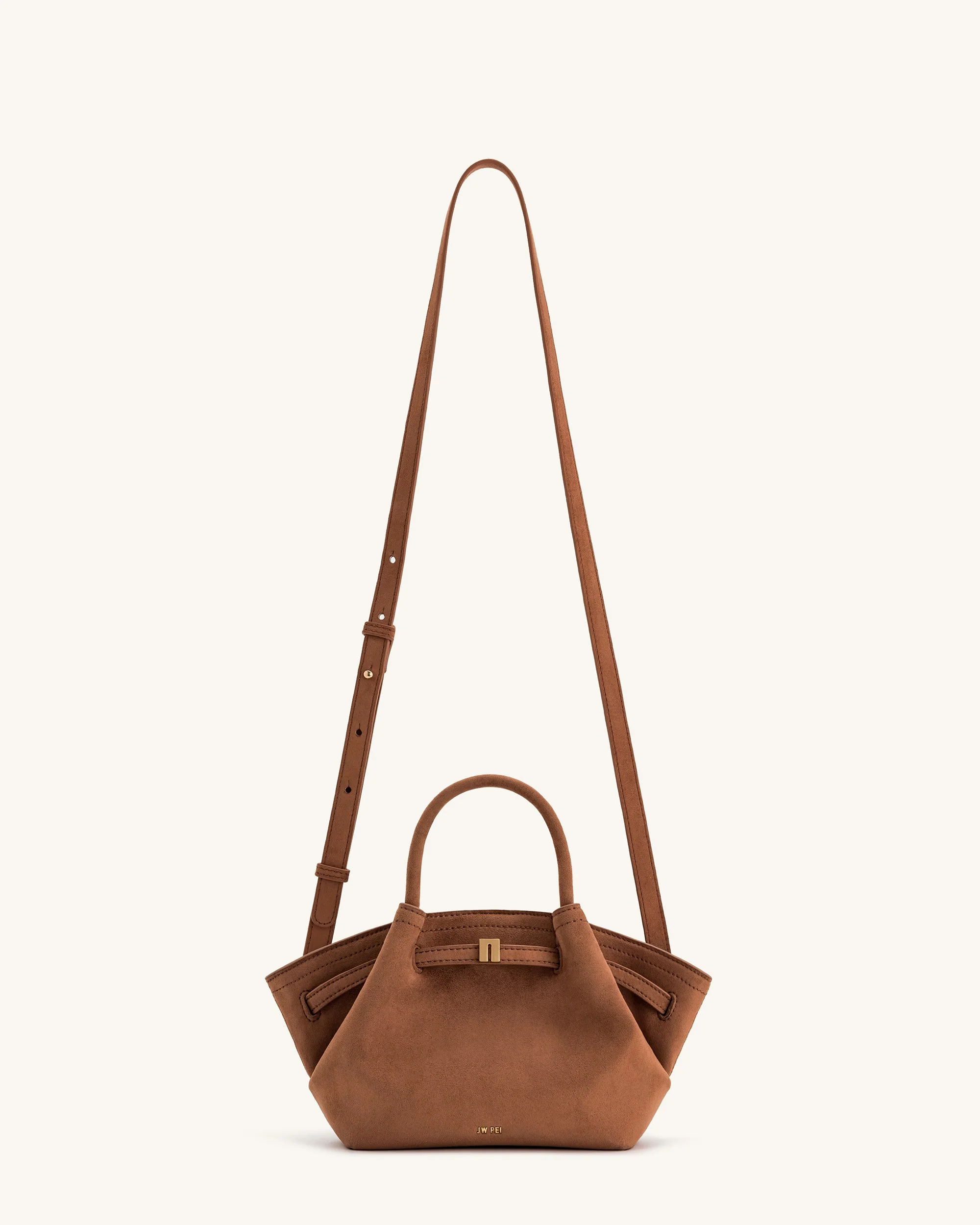 Hana Mini-Wildlederimitat-Tragetasche - Braun - Image 3