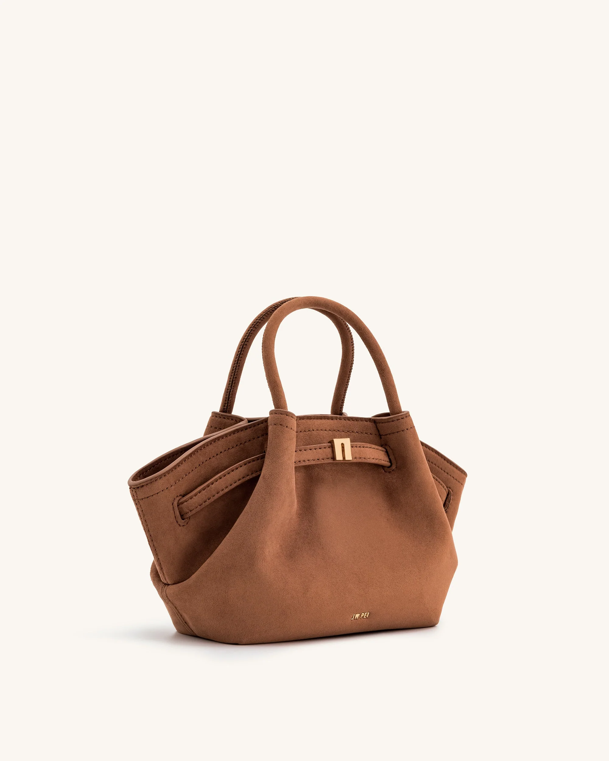 Hana Mini-Wildlederimitat-Tragetasche - Braun - Image 4