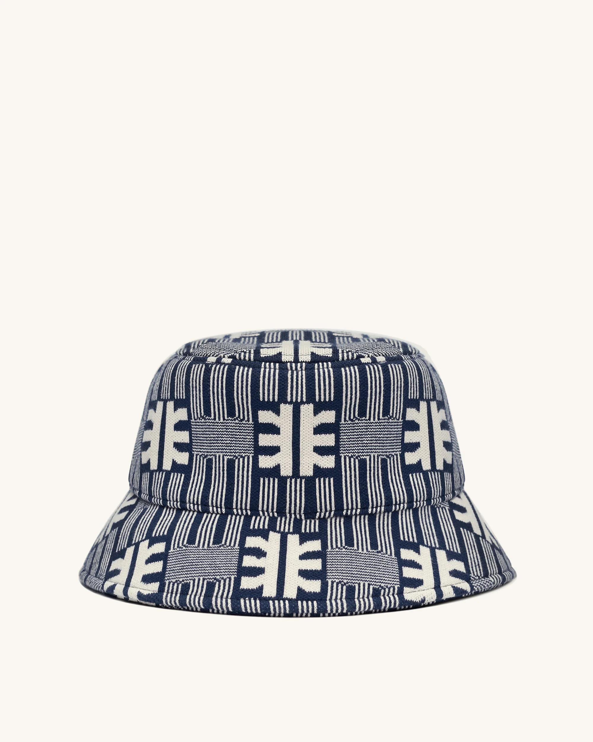 FEI Jacquard-Strick Eimer Hut - Navy