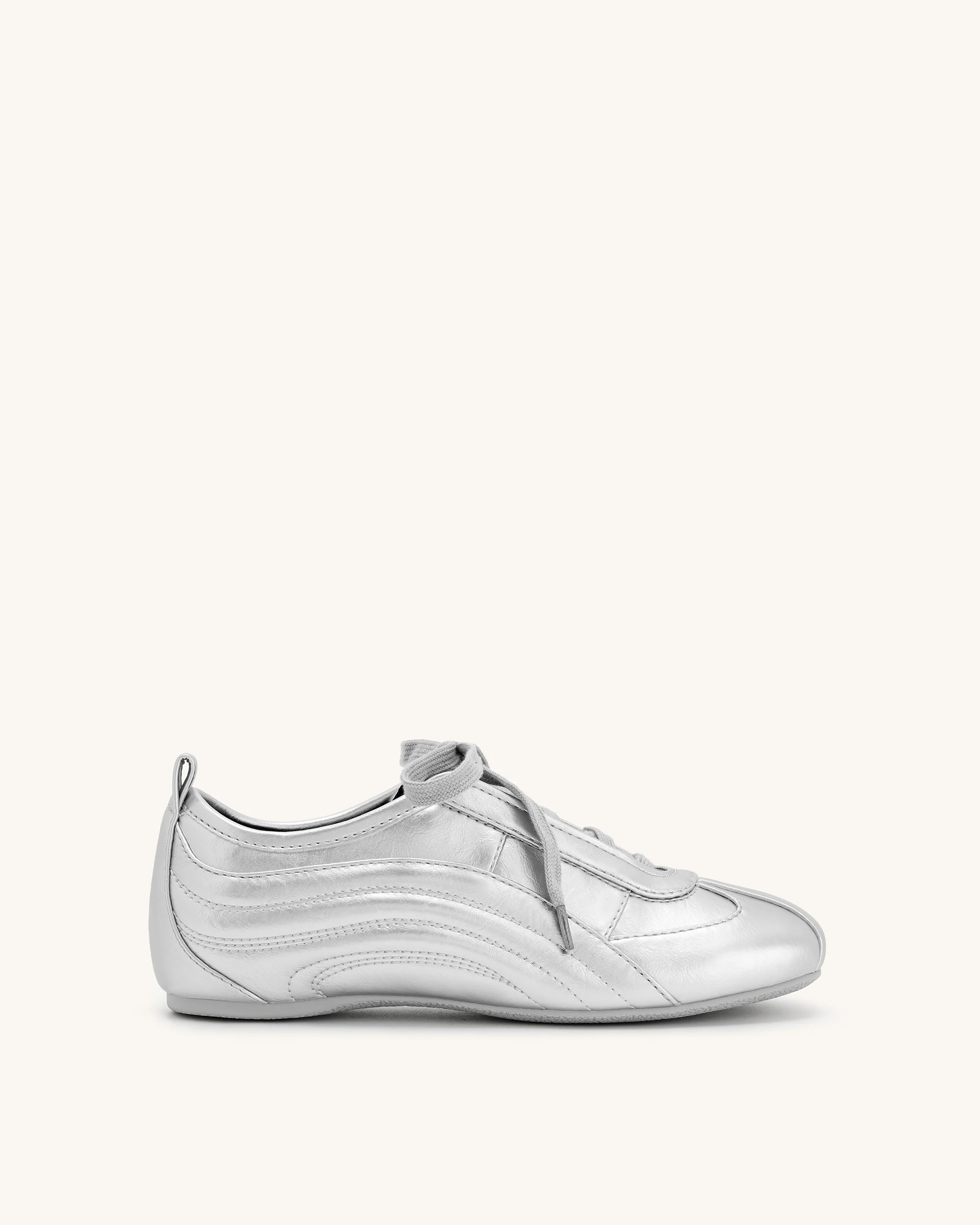Ferne Stromlinienförmige Glänzende Turnschuhe - Silber