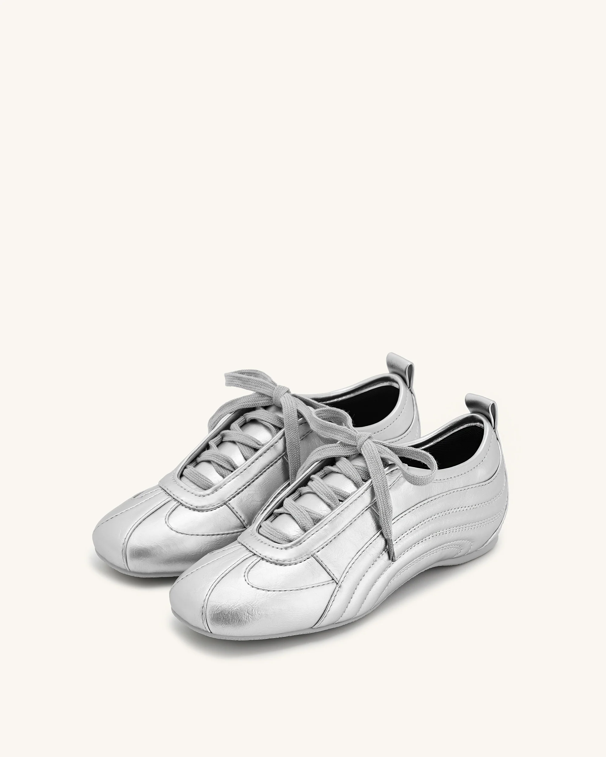 Ferne Stromlinienförmige Glänzende Turnschuhe - Silber - Image 3