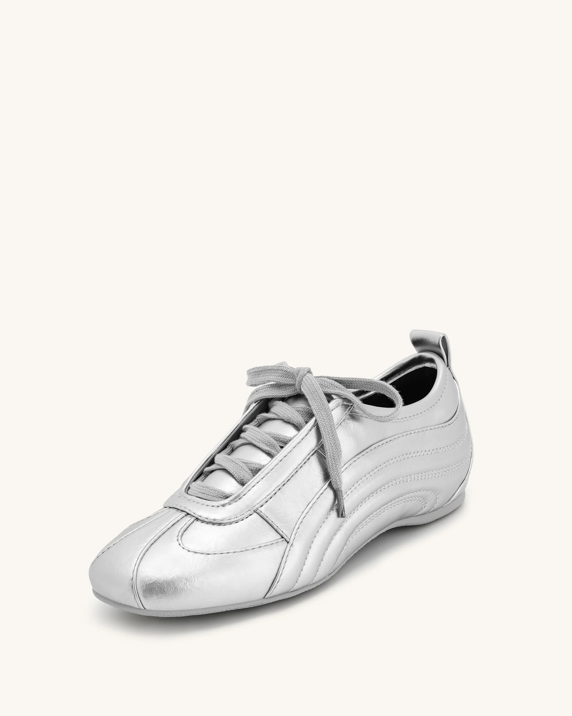 Ferne Stromlinienförmige Glänzende Turnschuhe - Silber - Image 4