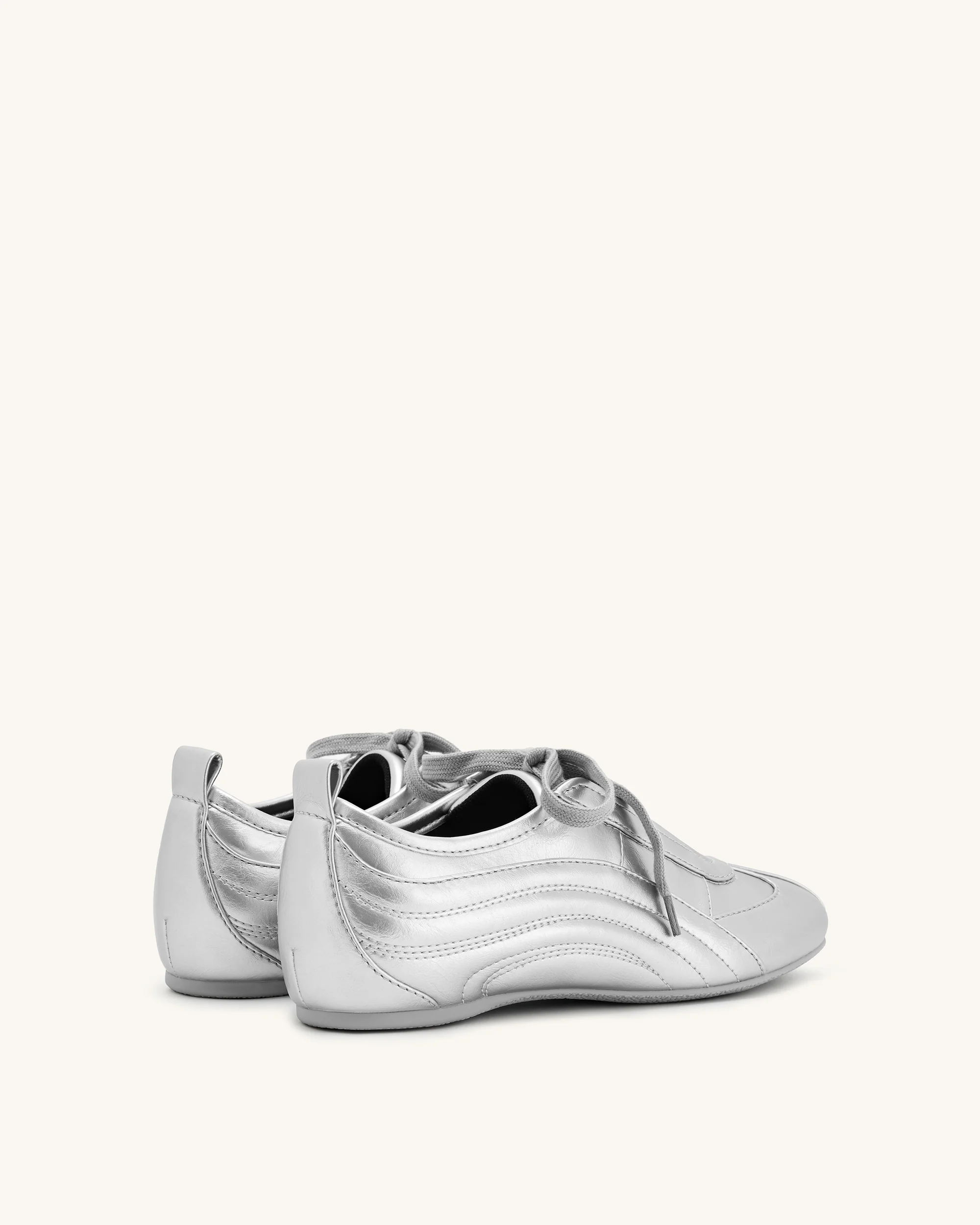 Ferne Stromlinienförmige Glänzende Turnschuhe - Silber - Image 5