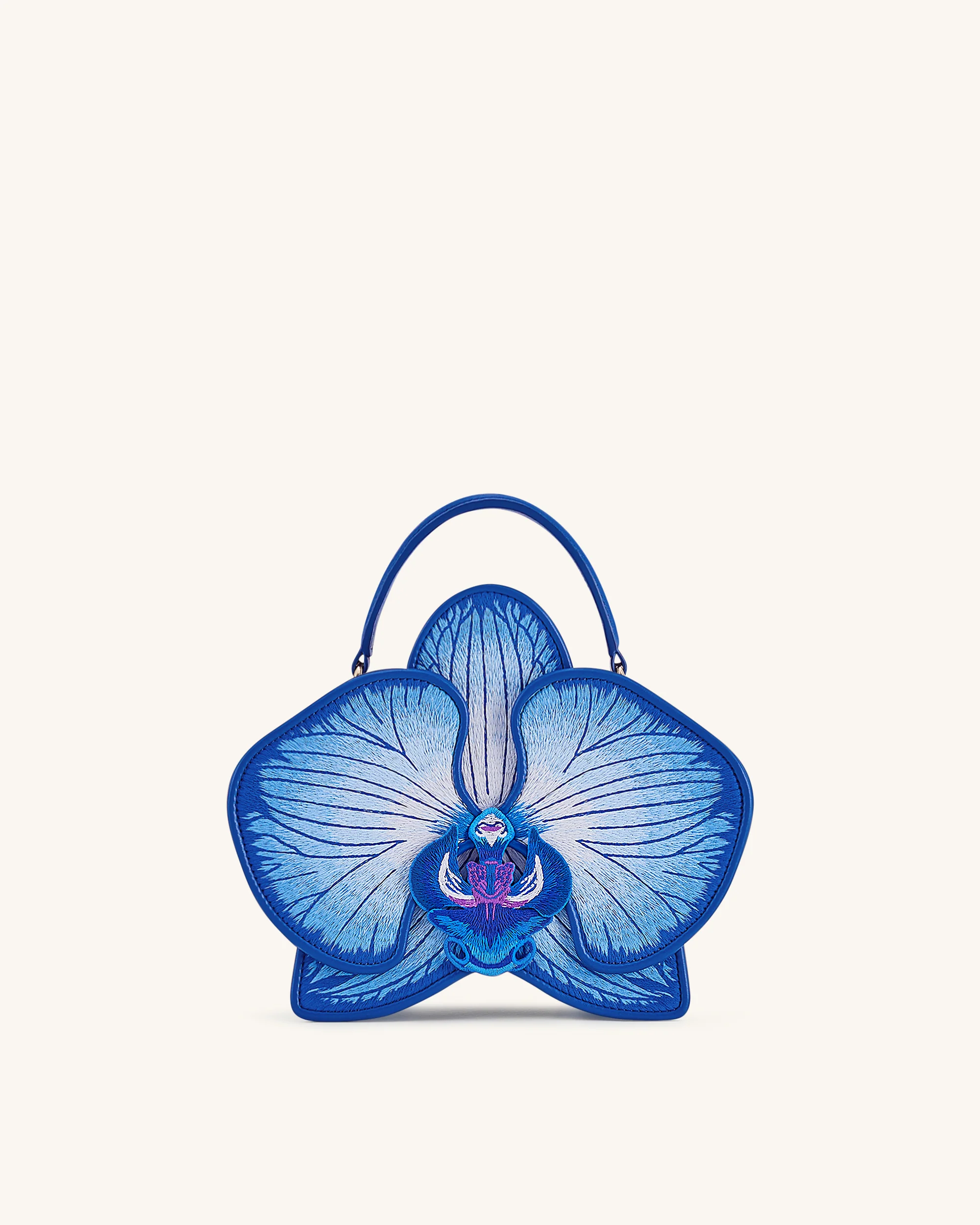 Flora orchideenförmige Henkeltasche – Blau