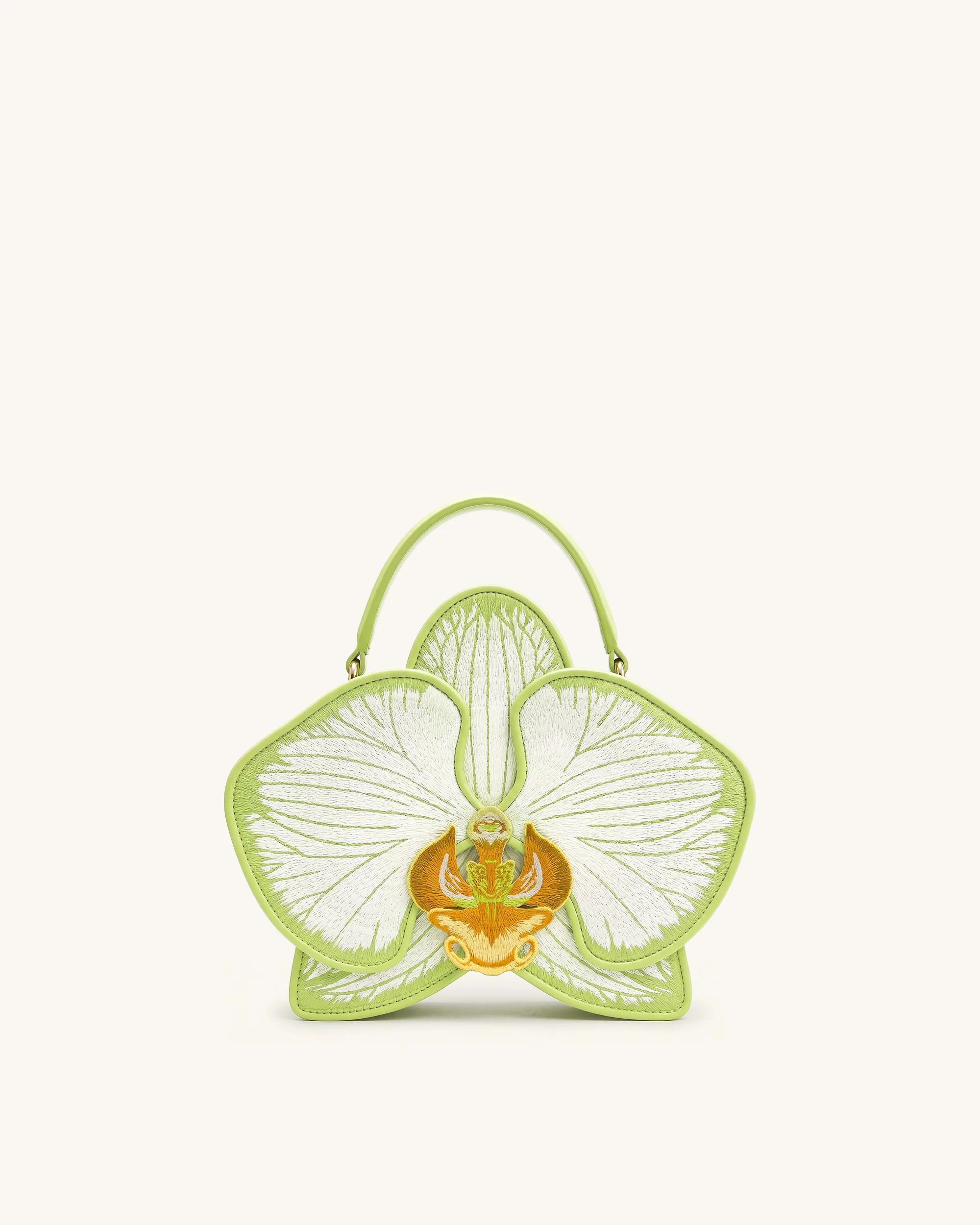 Flora Orchid geformte Handtasche - Hellgrün