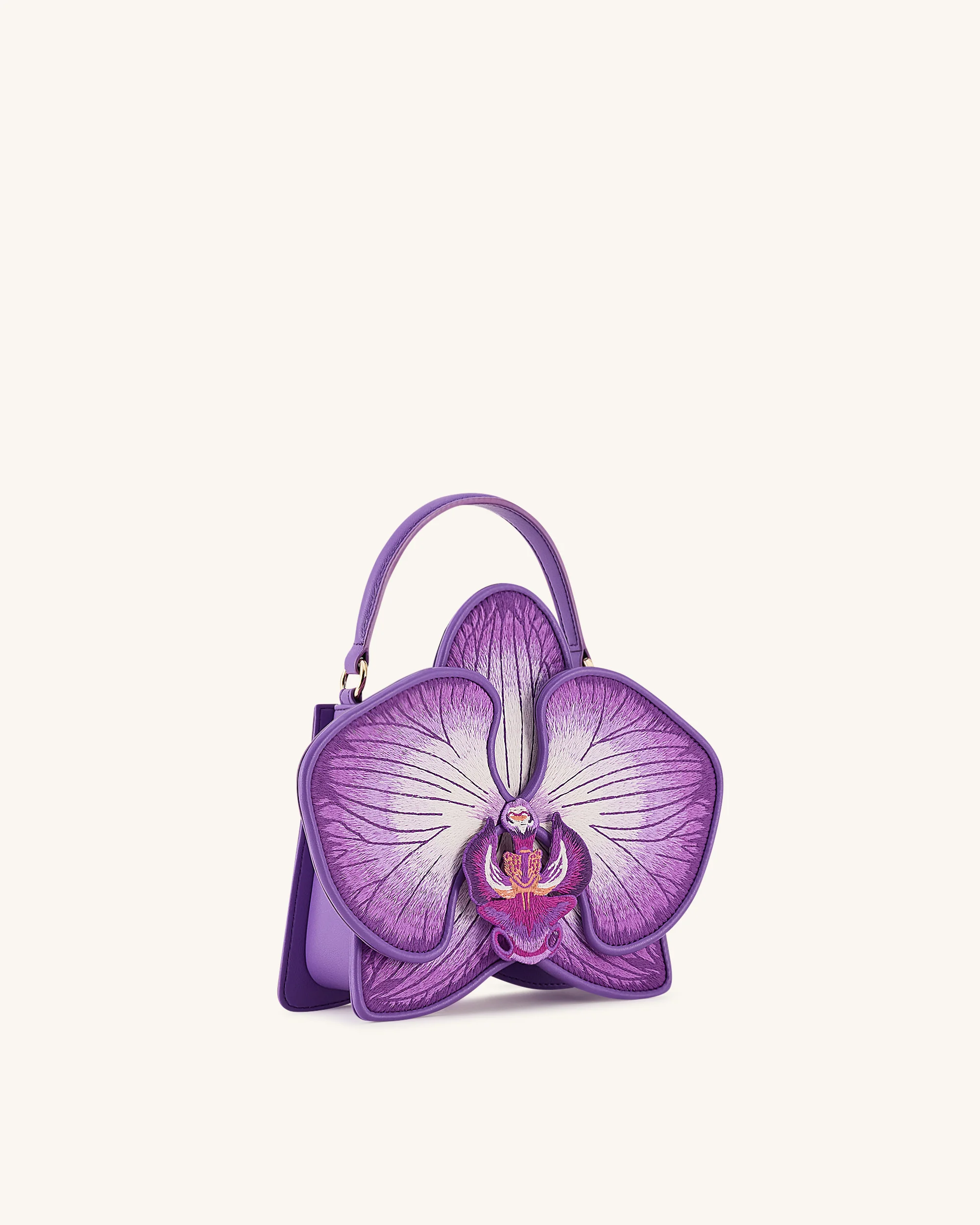 Flora orchideenförmige Henkeltasche – Lila - Image 2