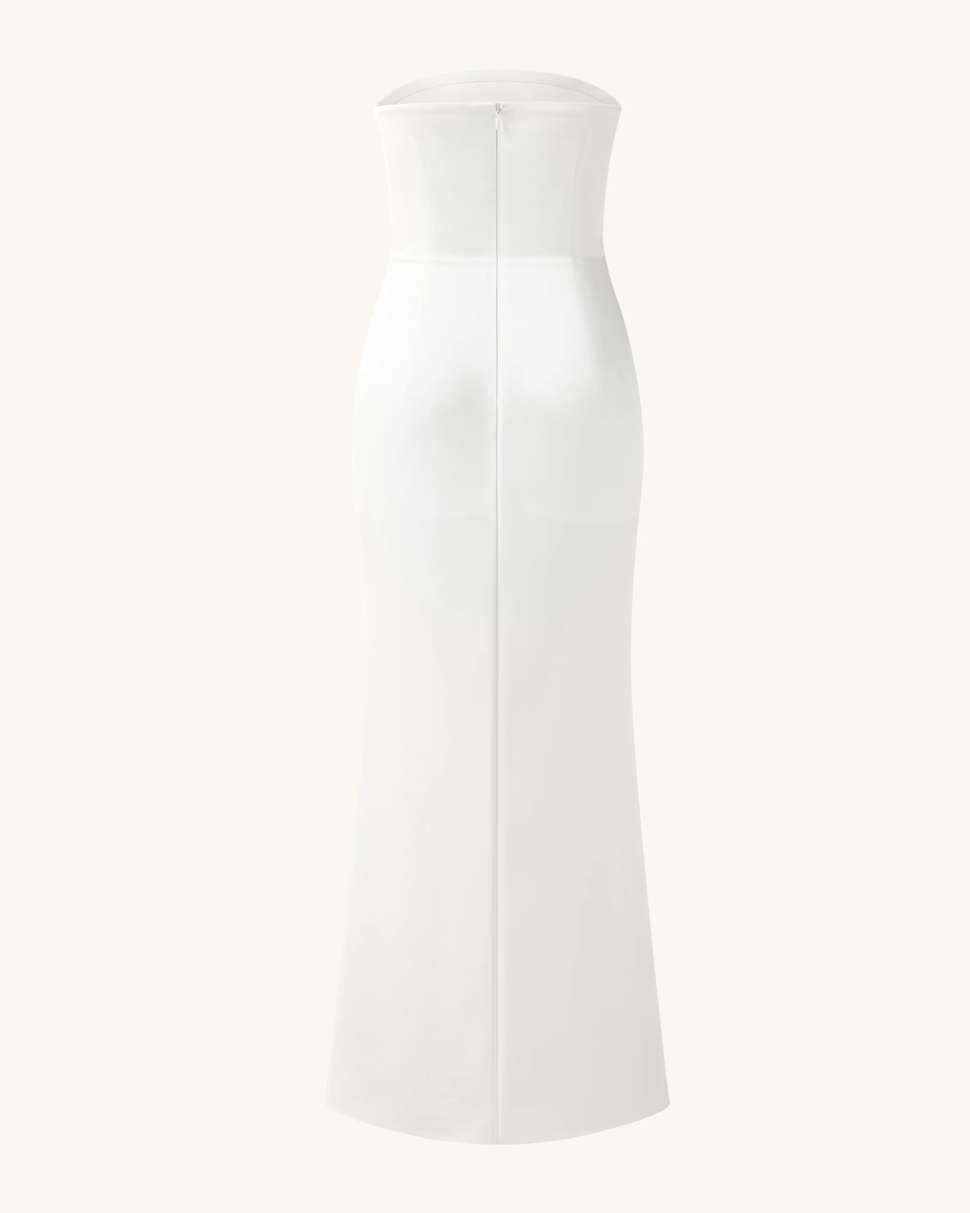 Langes Kleid mit floralem Stickerei - Weiß - Image 5