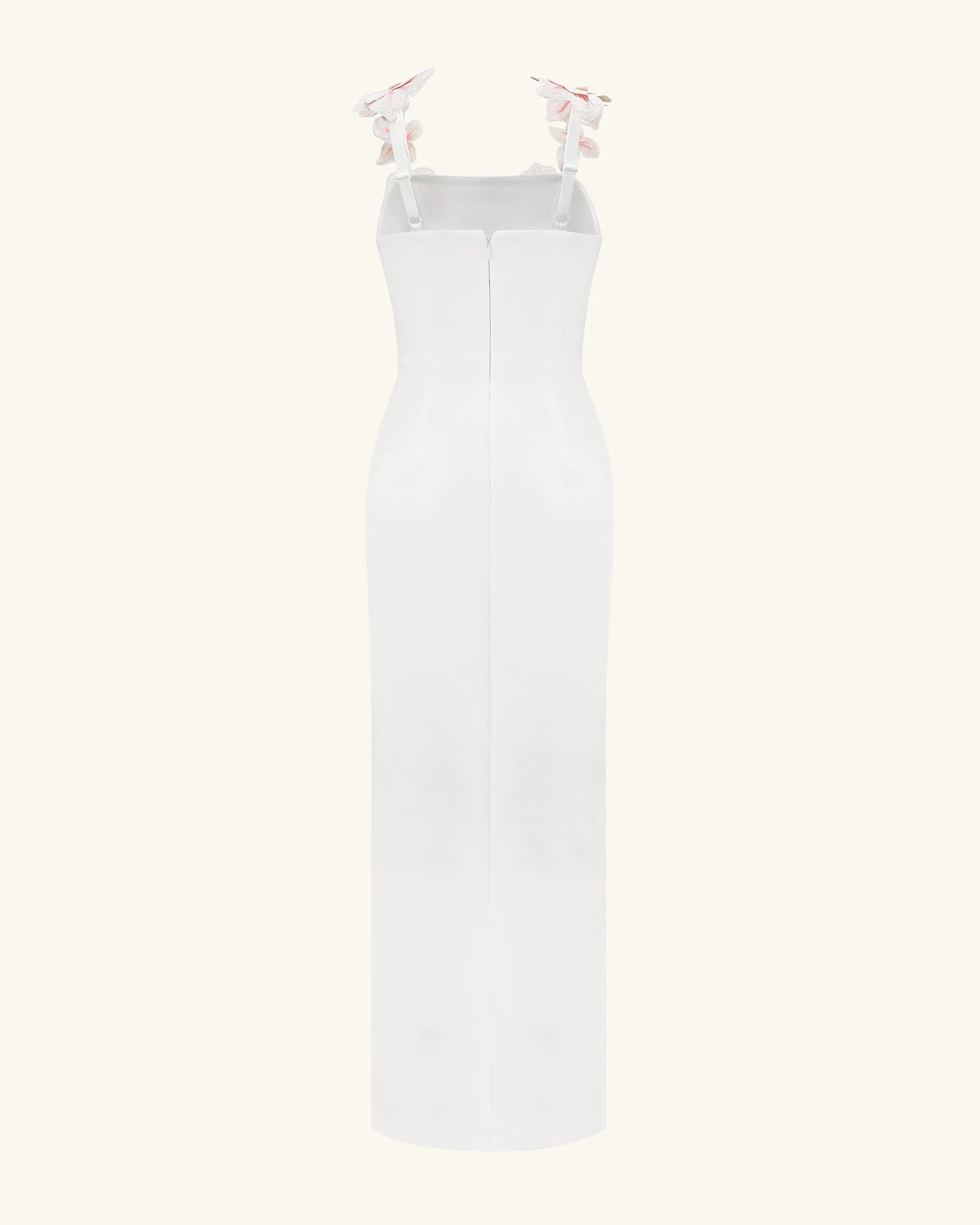 Blumenbesticktes Kleid - Weiß/Rosa - Image 4