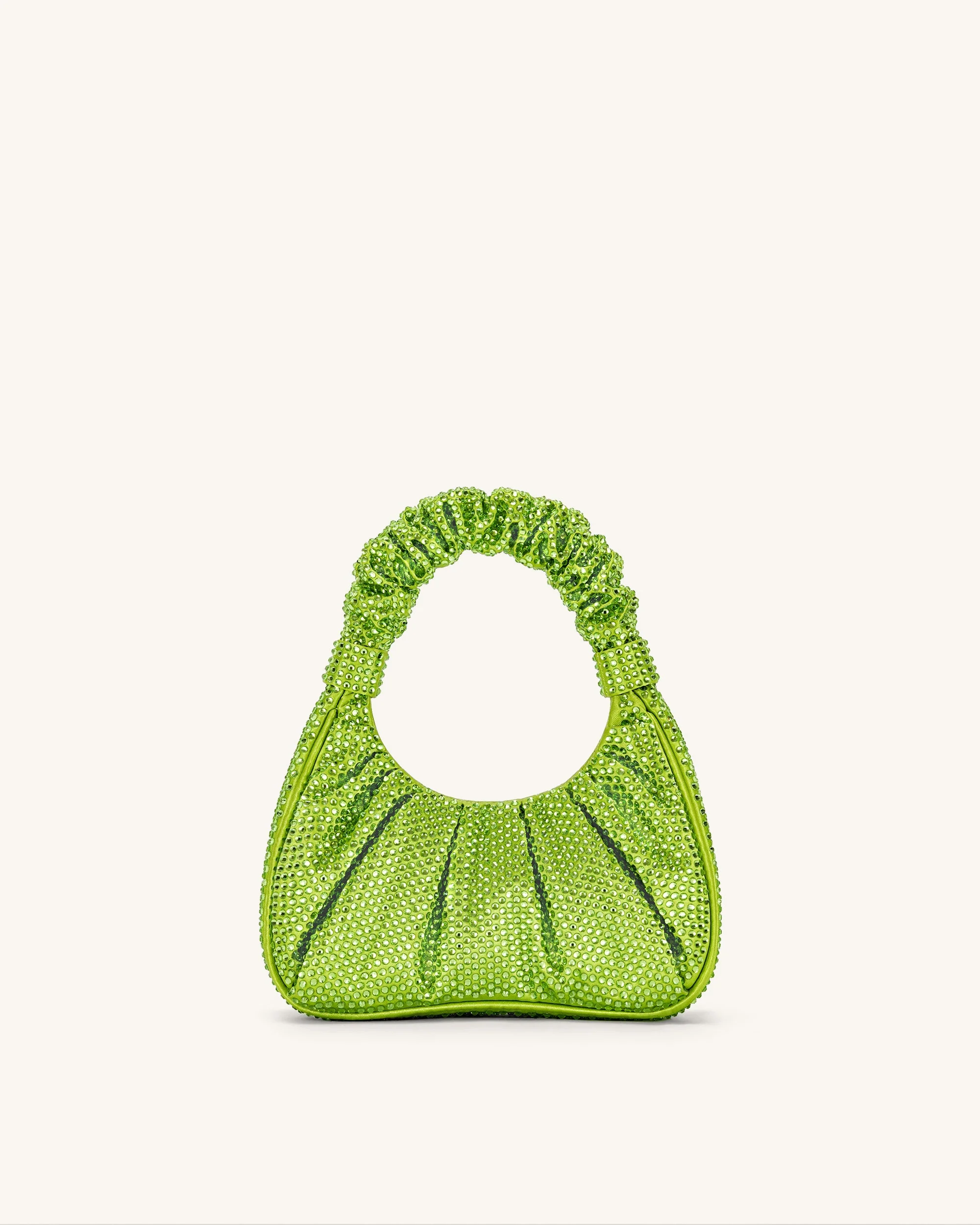 Gabbi Kunstkristall Medium geraffte Hobo Handtasche - Grün - Image 4