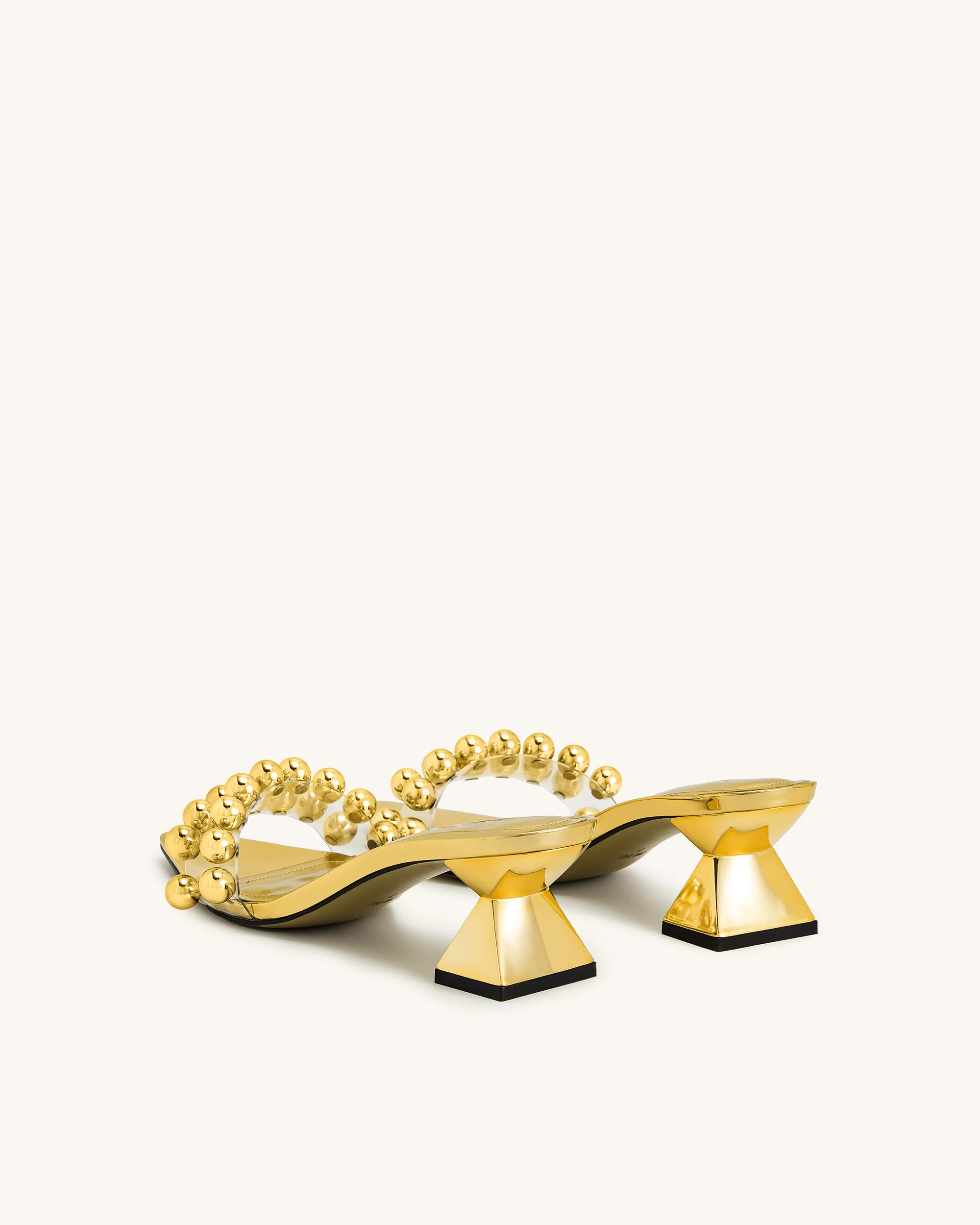 Gianna Mules mit Perlenriemen – Gold - Image 3