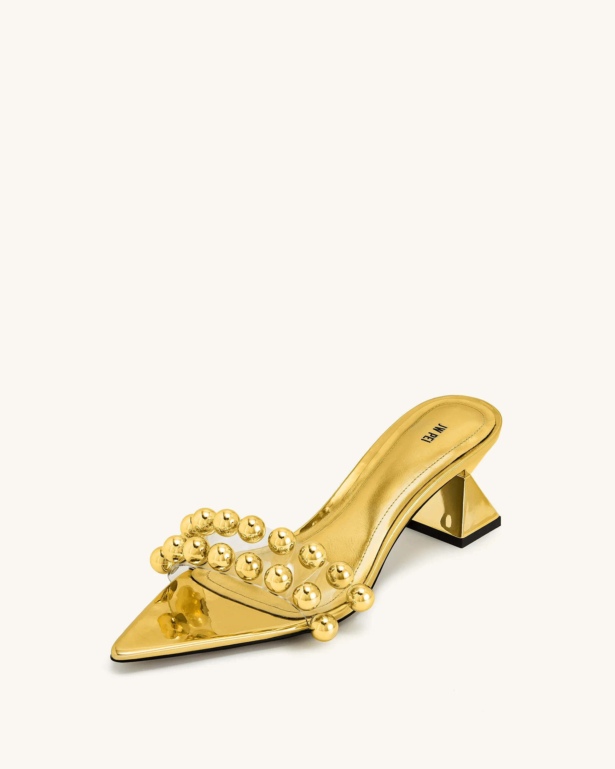 Gianna Mules mit Perlenriemen – Gold - Image 6