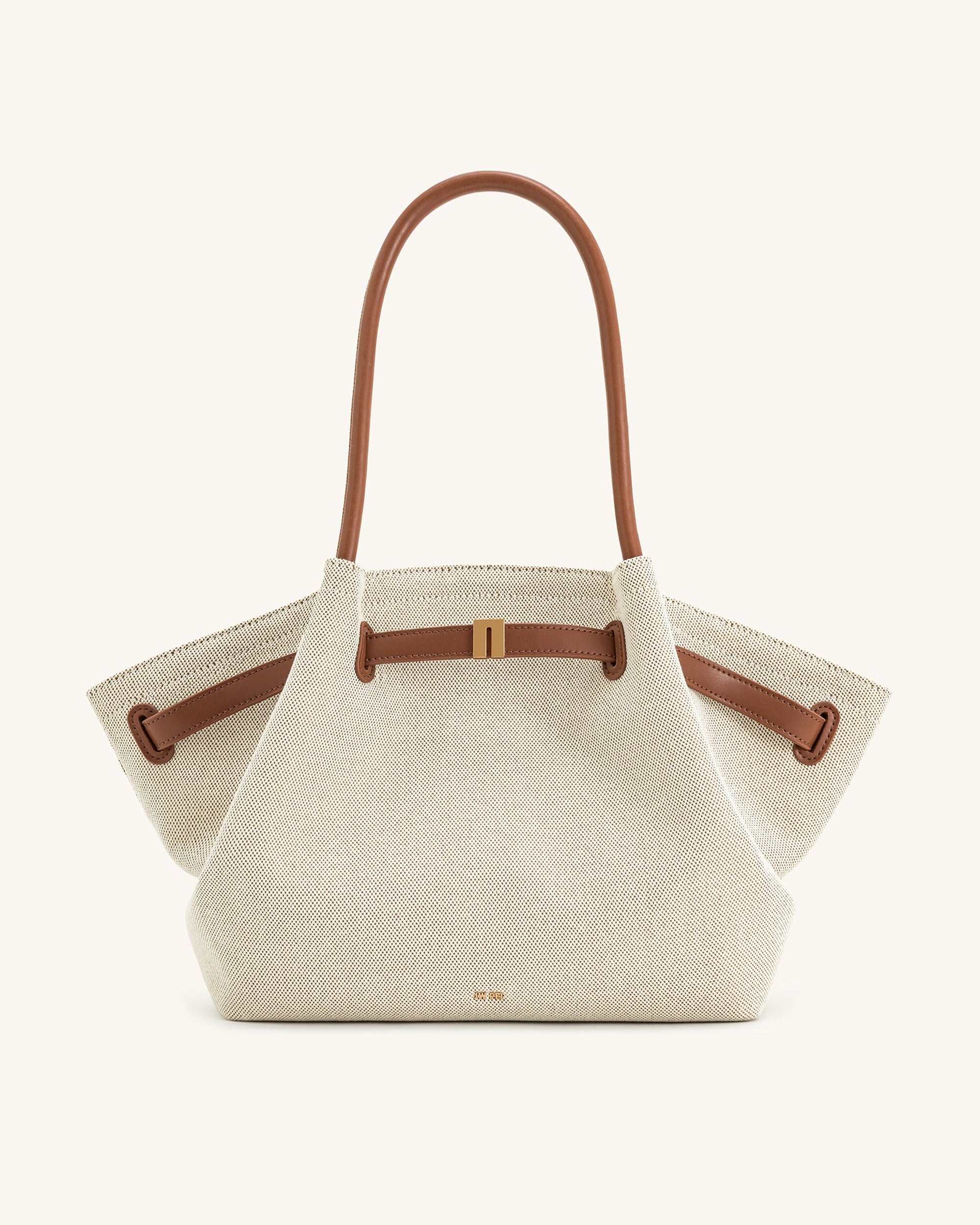 Hana Große Tote Bag - Brauner Canvas