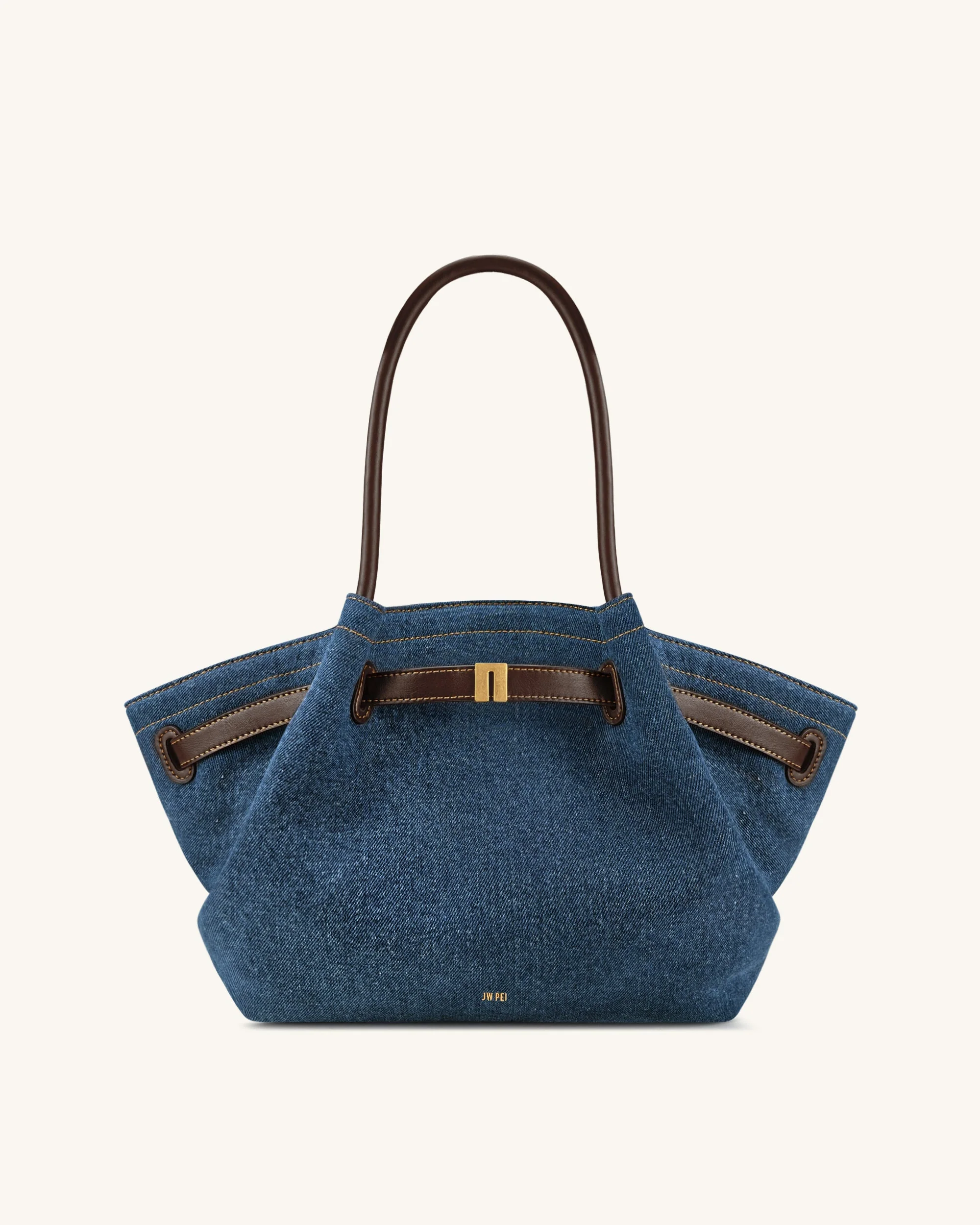 Hana Mittlere Jeans-Tragetasche - Blauer Denim