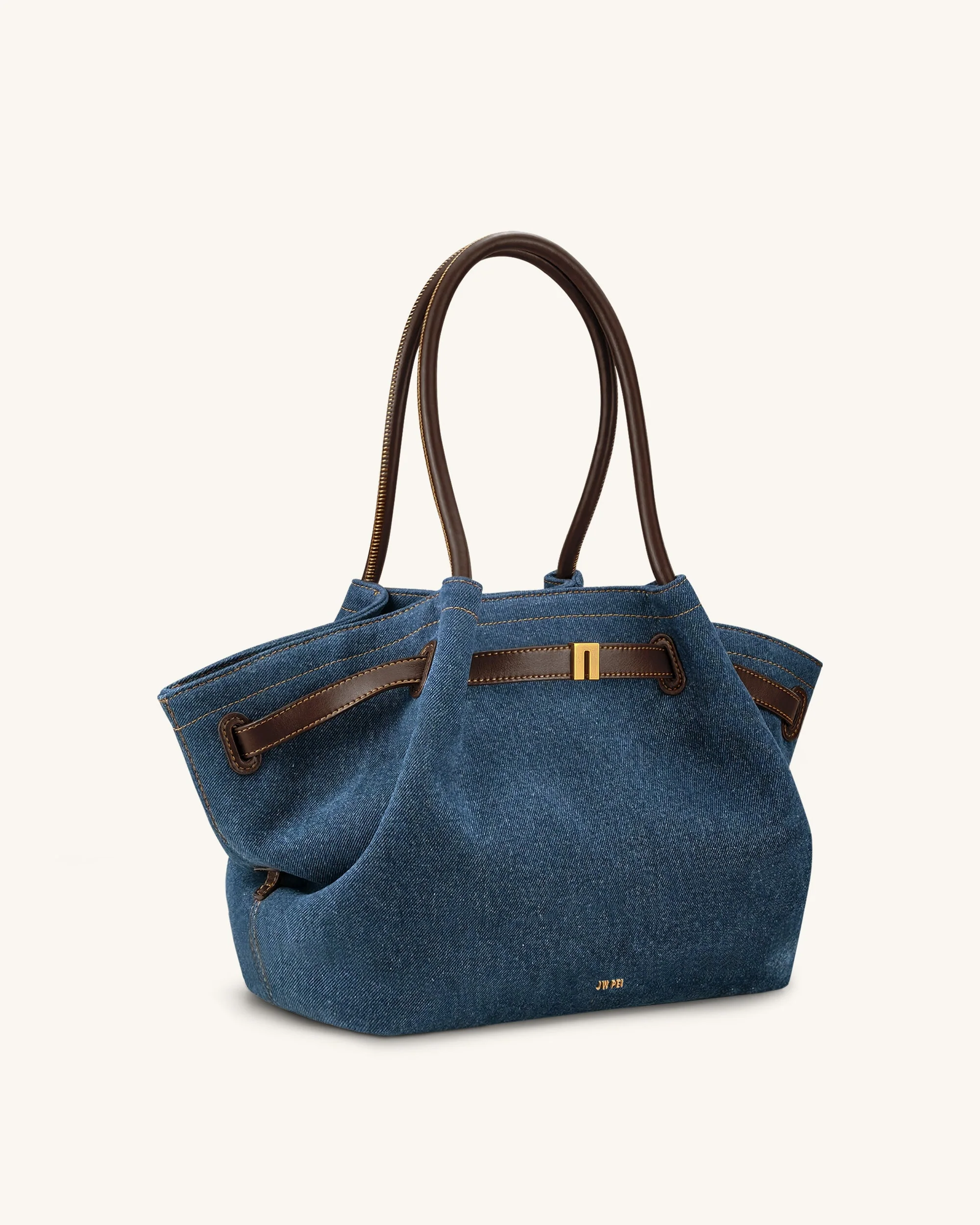 Hana Mittlere Jeans-Tragetasche - Blauer Denim - Image 2