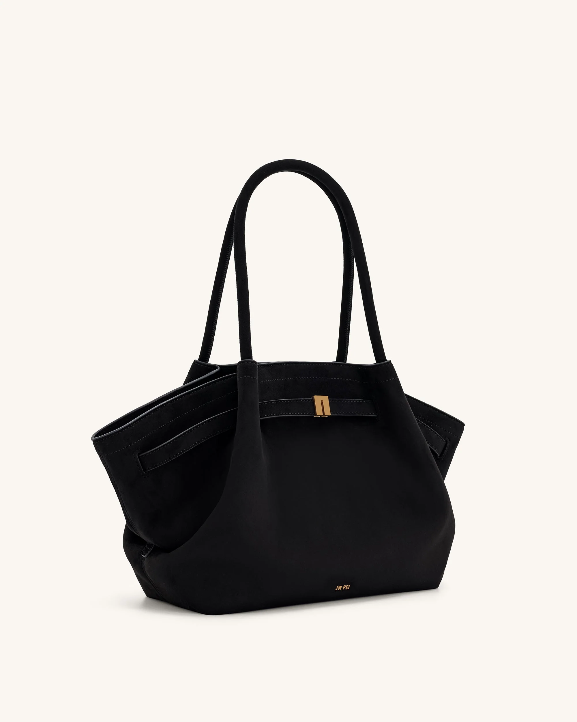 Hana mittelgroße Tote-Bag aus Kunstwildleder - Schwarz - Image 4