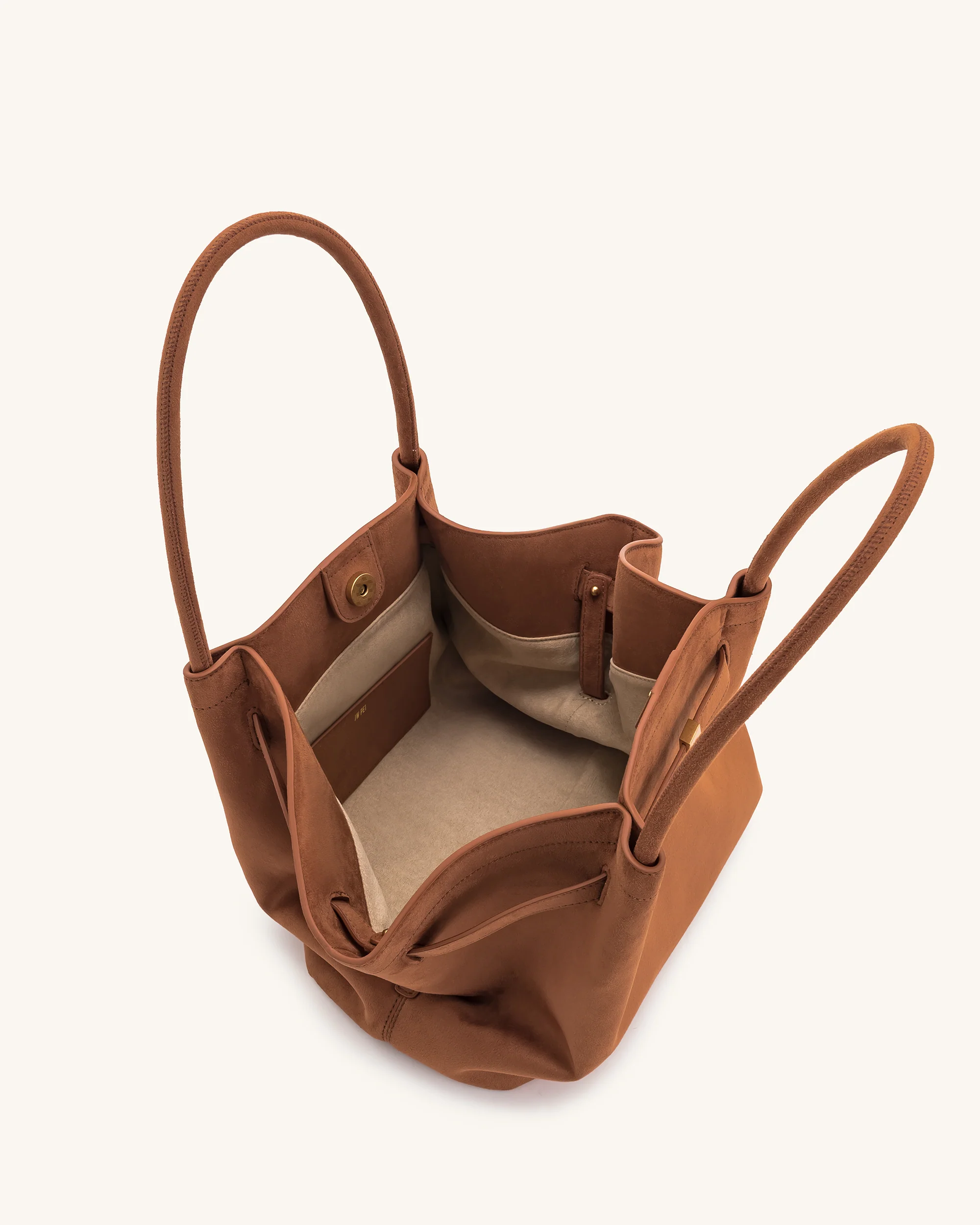 Hana mittelgroße Tote-Bag aus Kunstwildleder - Braun - Image 6