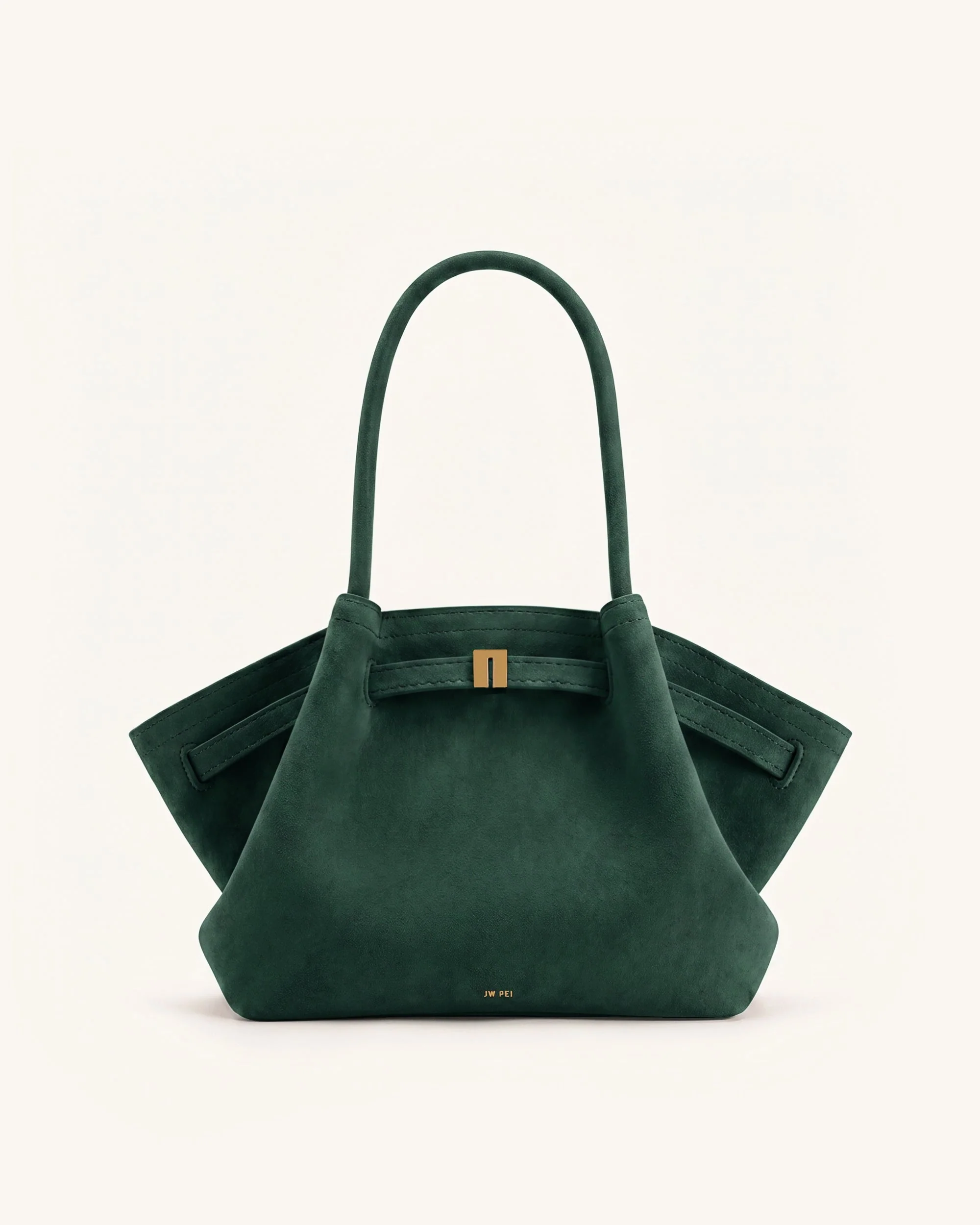 Hana Mittlere Tasche aus Kunstwildleder - Tannengrün