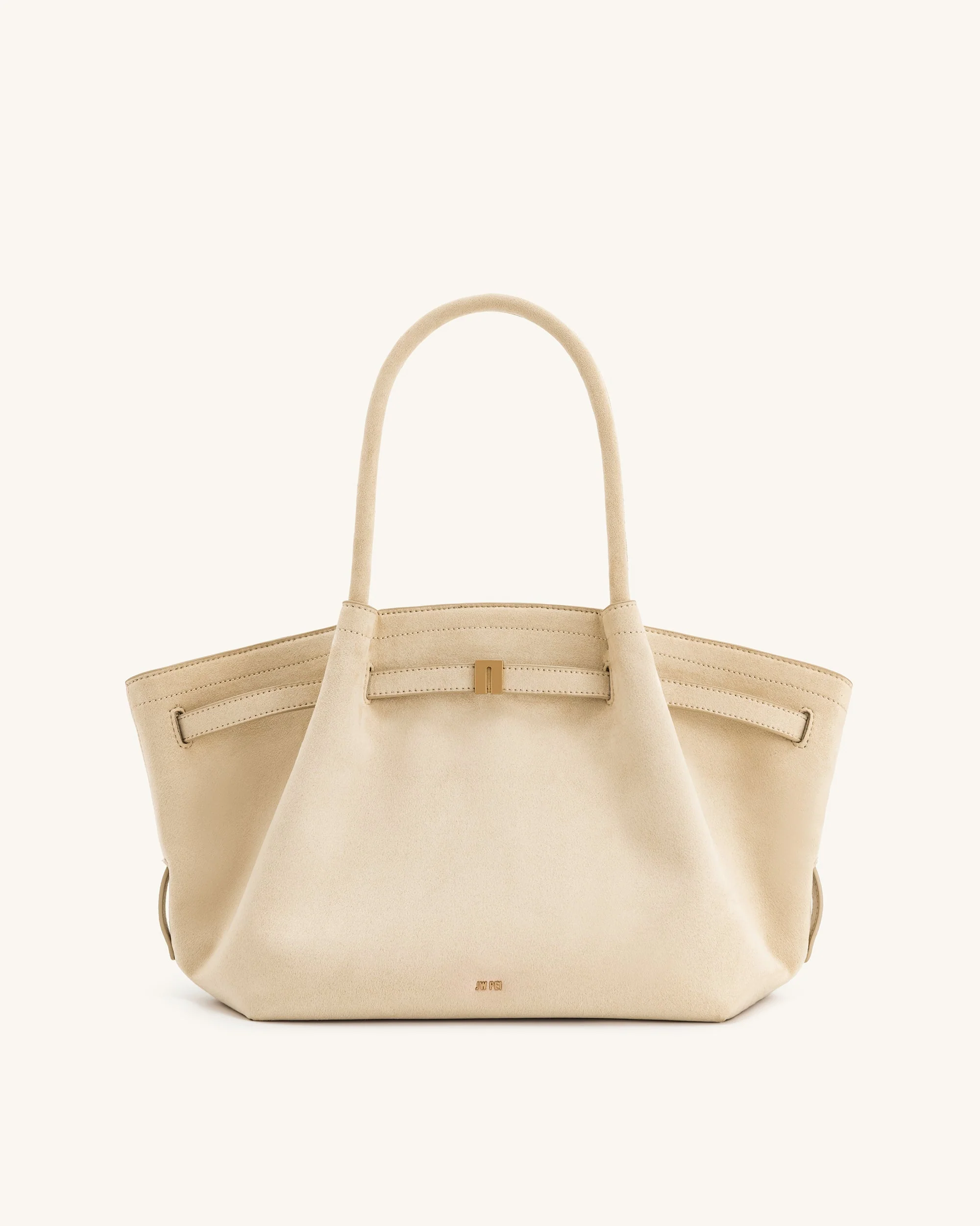 Hana mittelgroße Tote-Bag aus Kunstwildleder - Weiß - Image 2