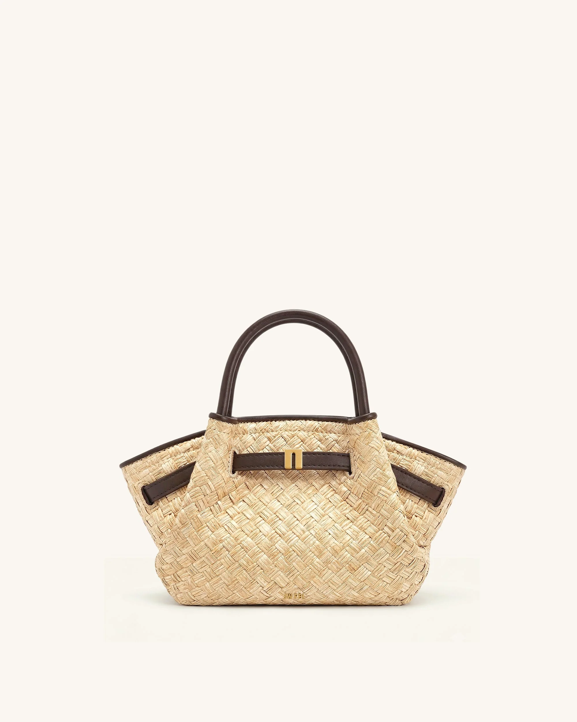 Hana Mini-Tote-Bag aus Strohimitat - Braun